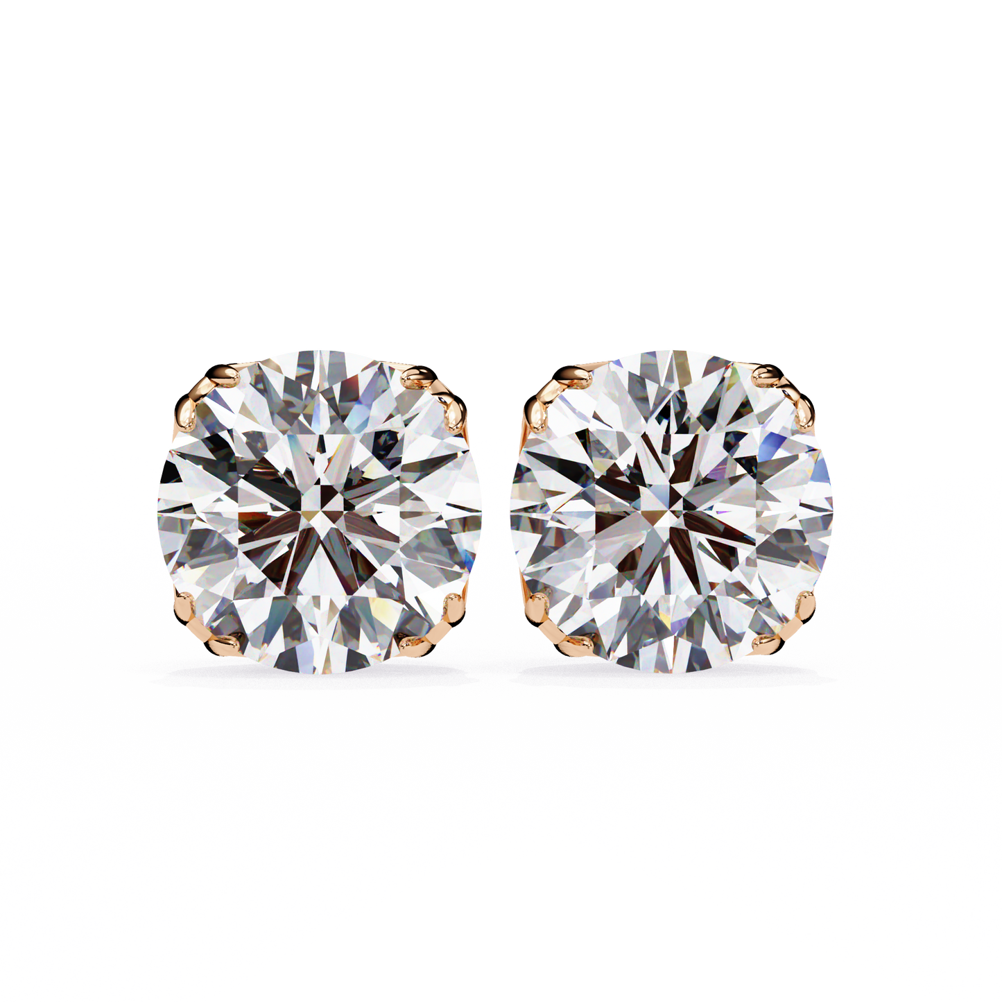 solstice six prong lab grown diamond studs