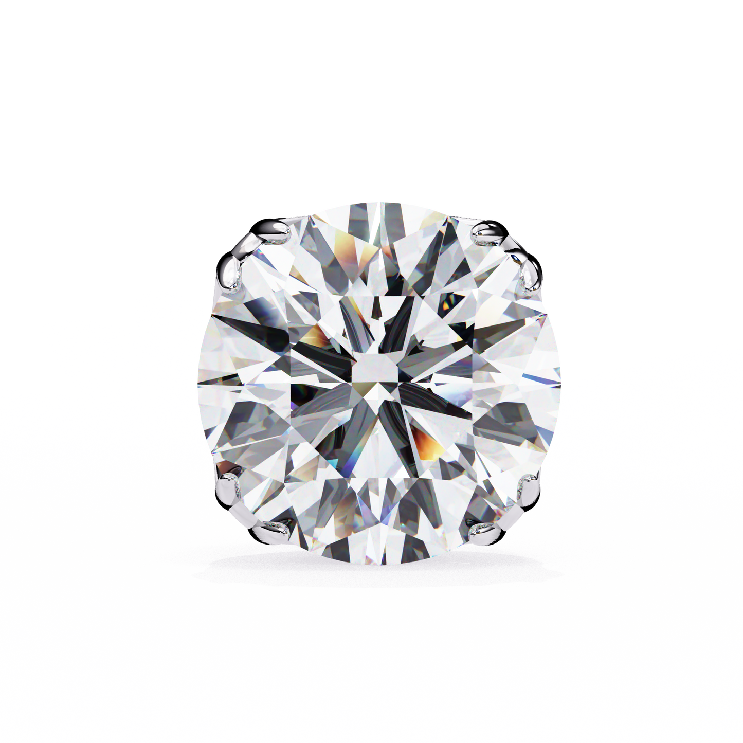 solstice six prong lab grown diamond studs