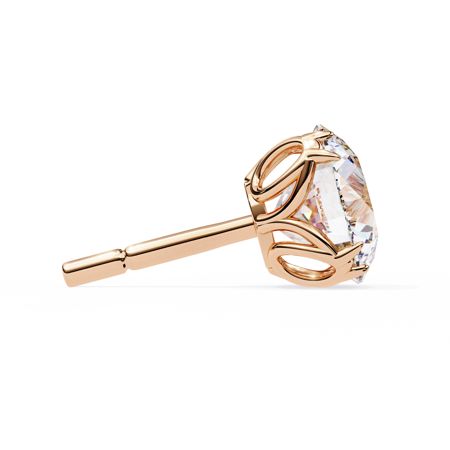 solstice six prong lab grown diamond studs