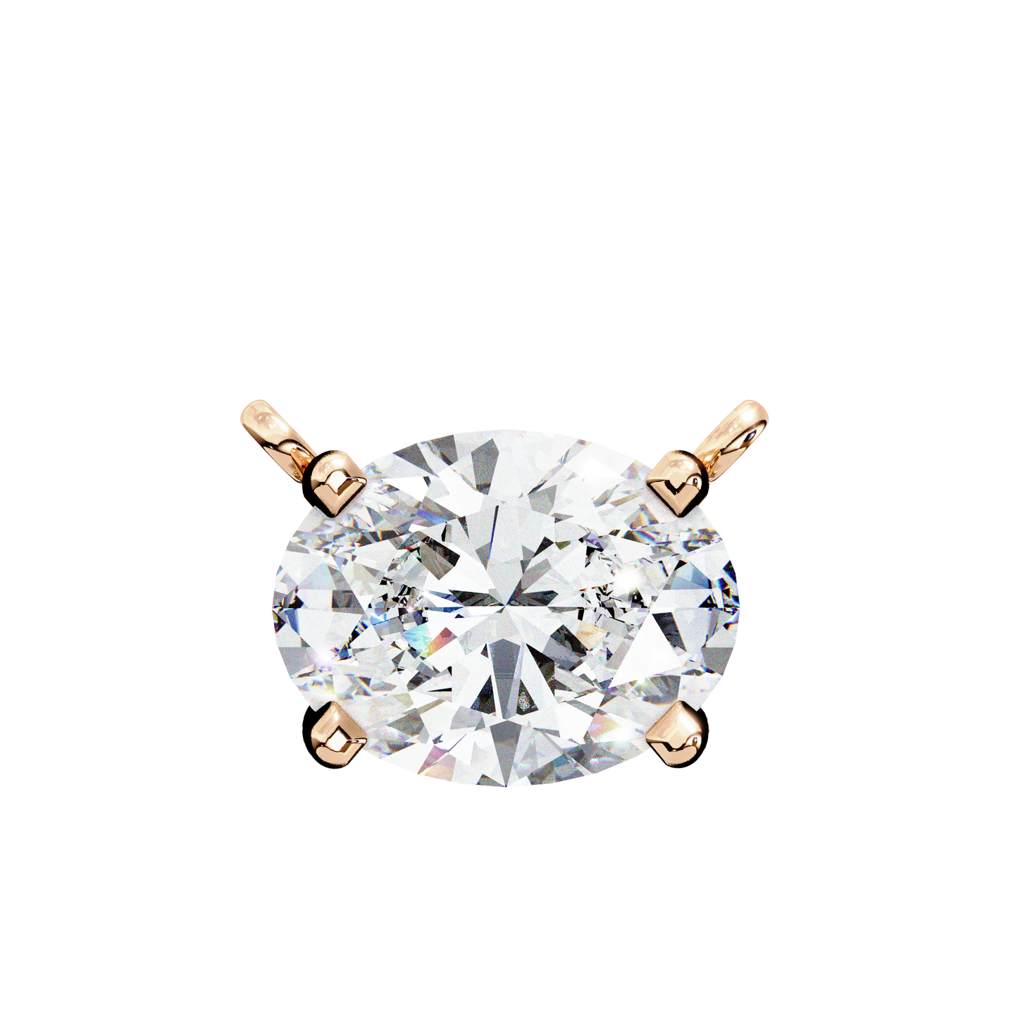 elowen oval lab-grown diamond necklace