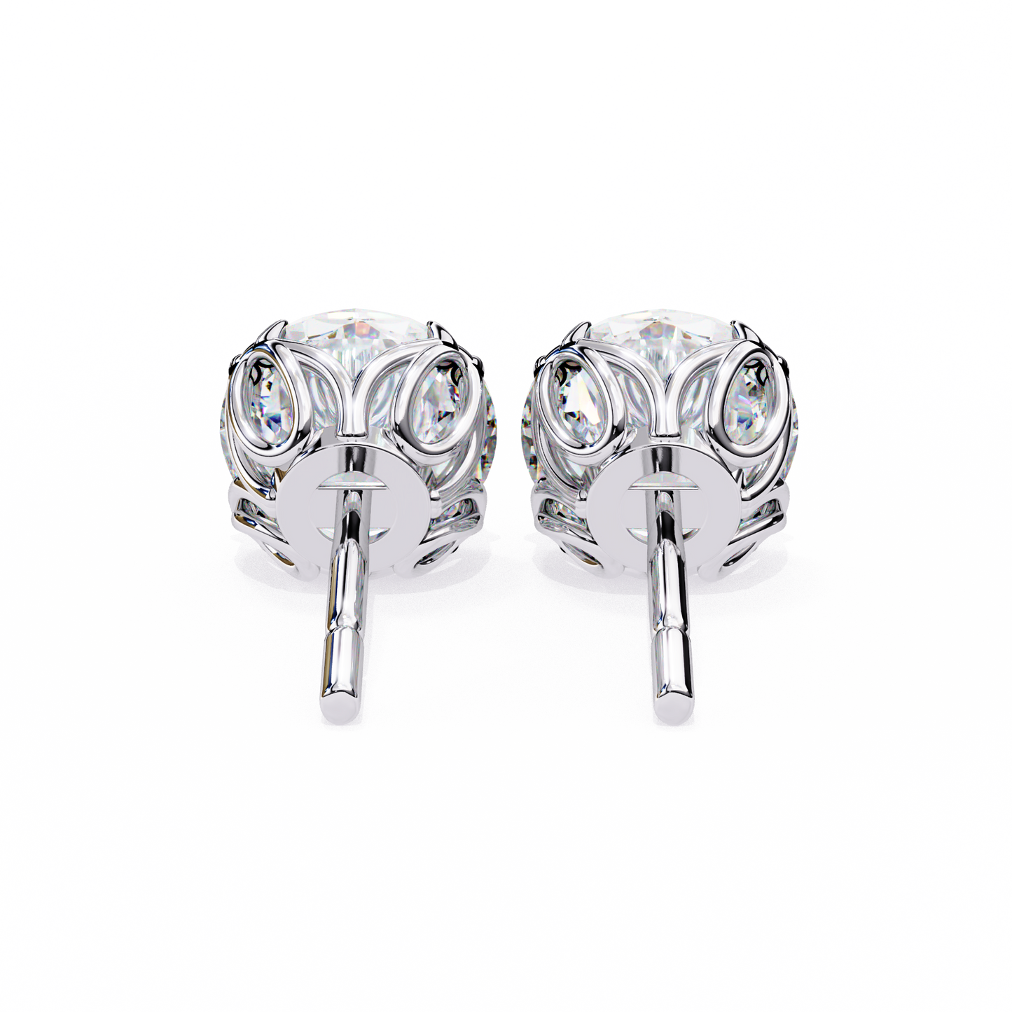 solstice six prong lab grown diamond studs