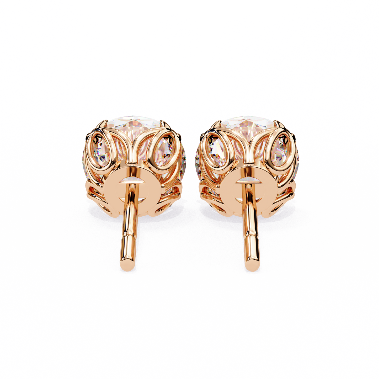 solstice six prong lab grown diamond studs