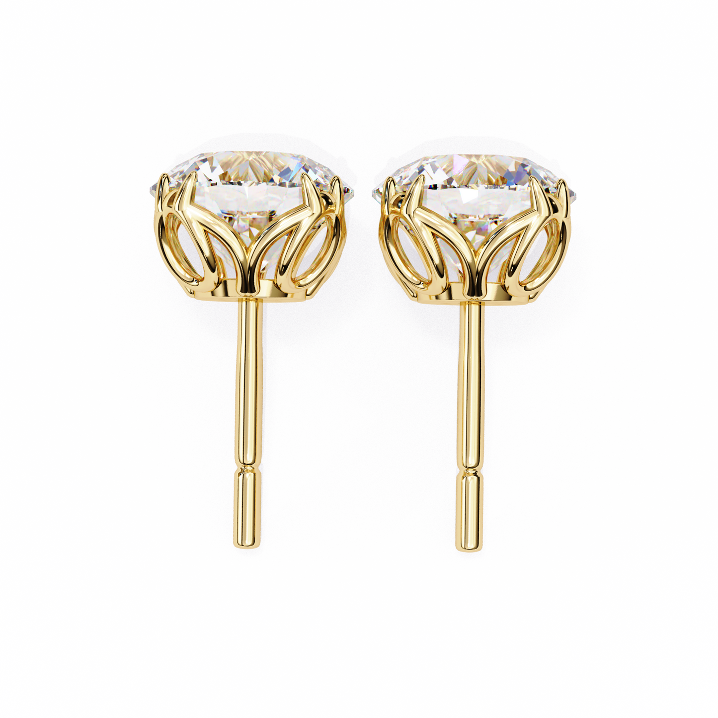 solstice six prong lab grown diamond studs