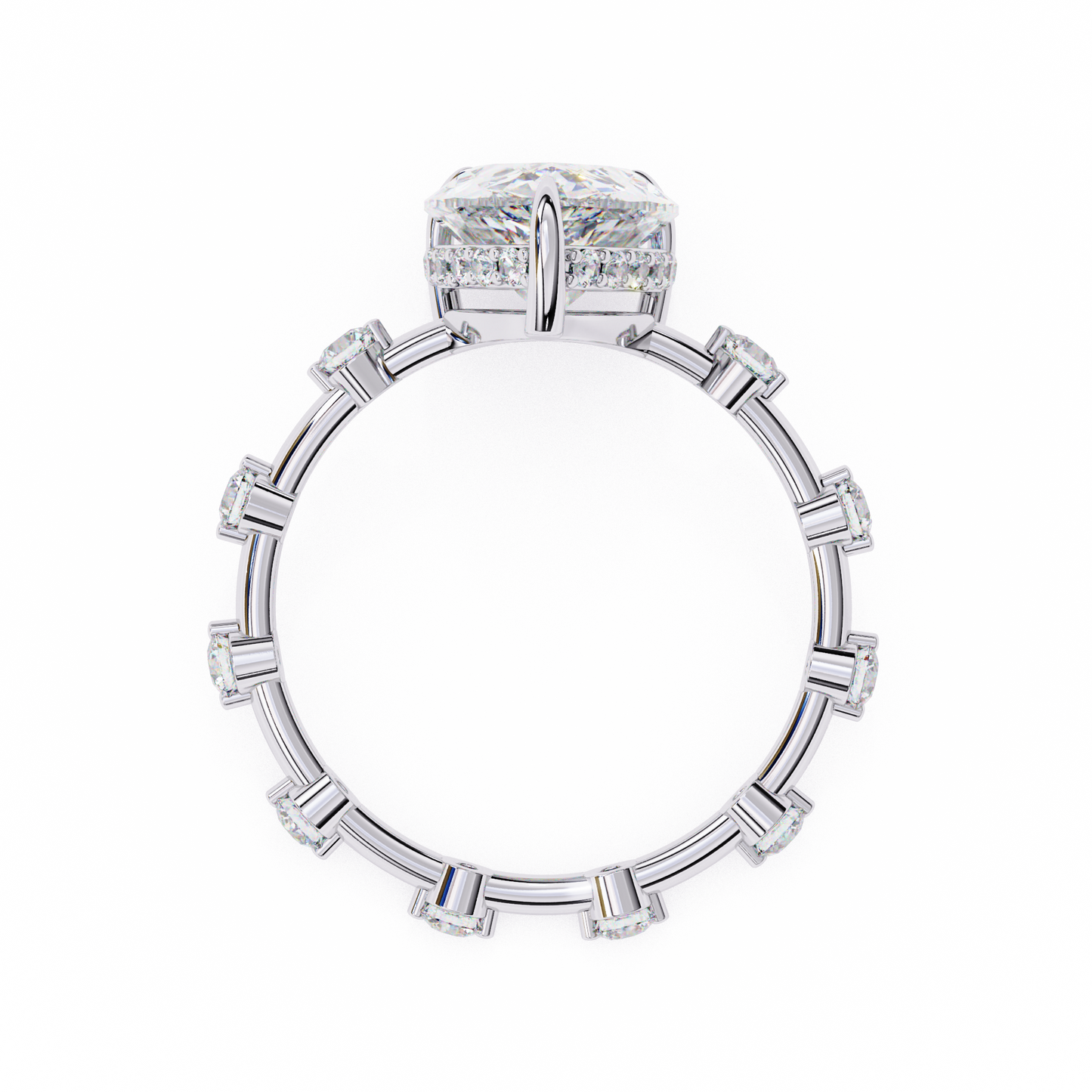 celestial crown pear lab grown diamond ring