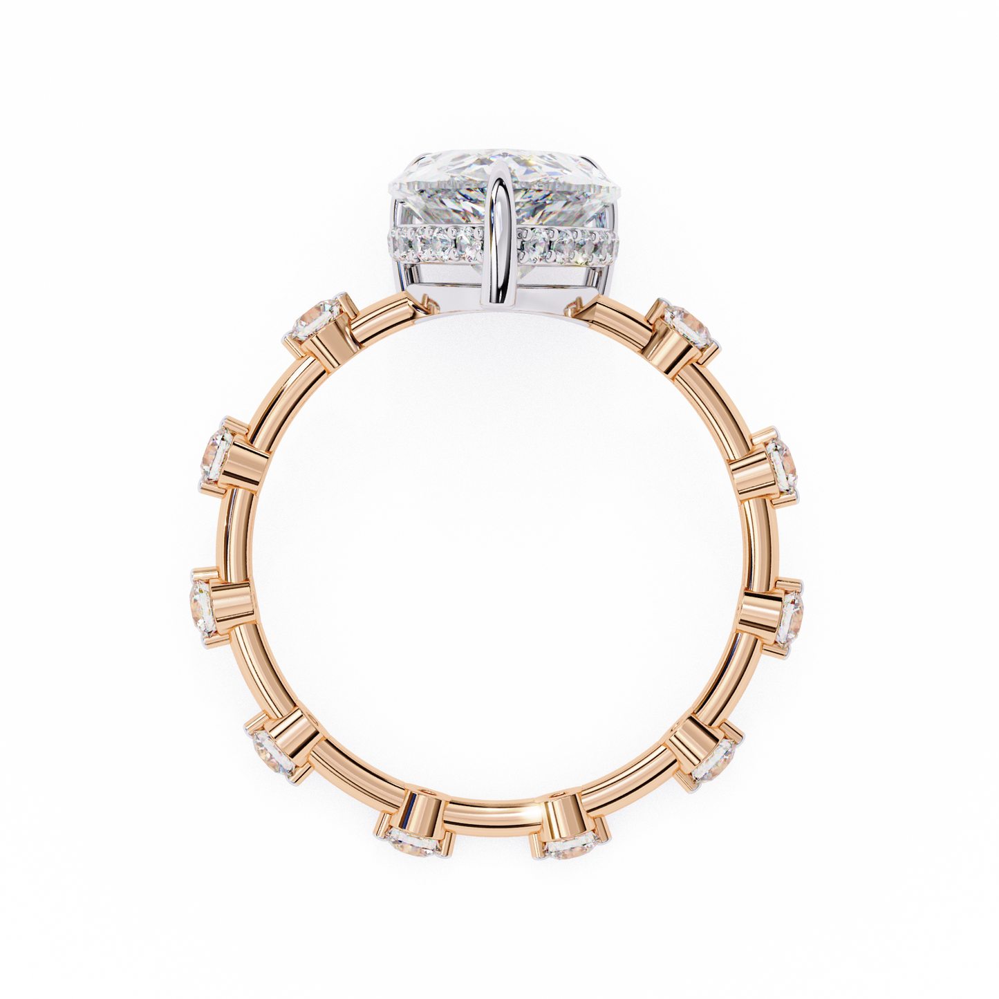 celestial crown pear lab grown diamond ring
