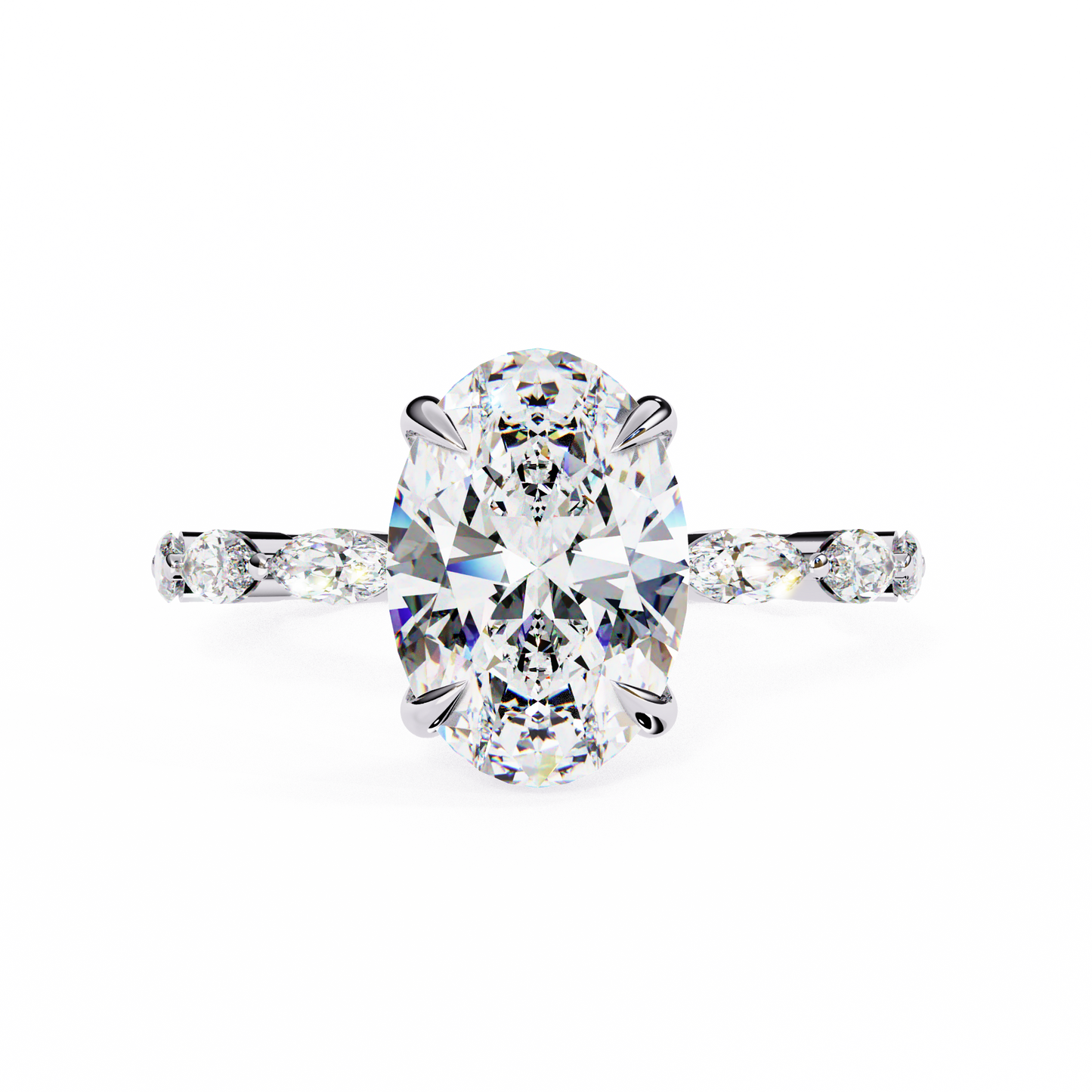 elysian marquise oval lab grown diamond ring