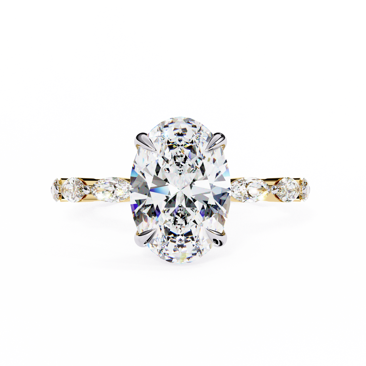 elysian marquise oval lab grown diamond ring