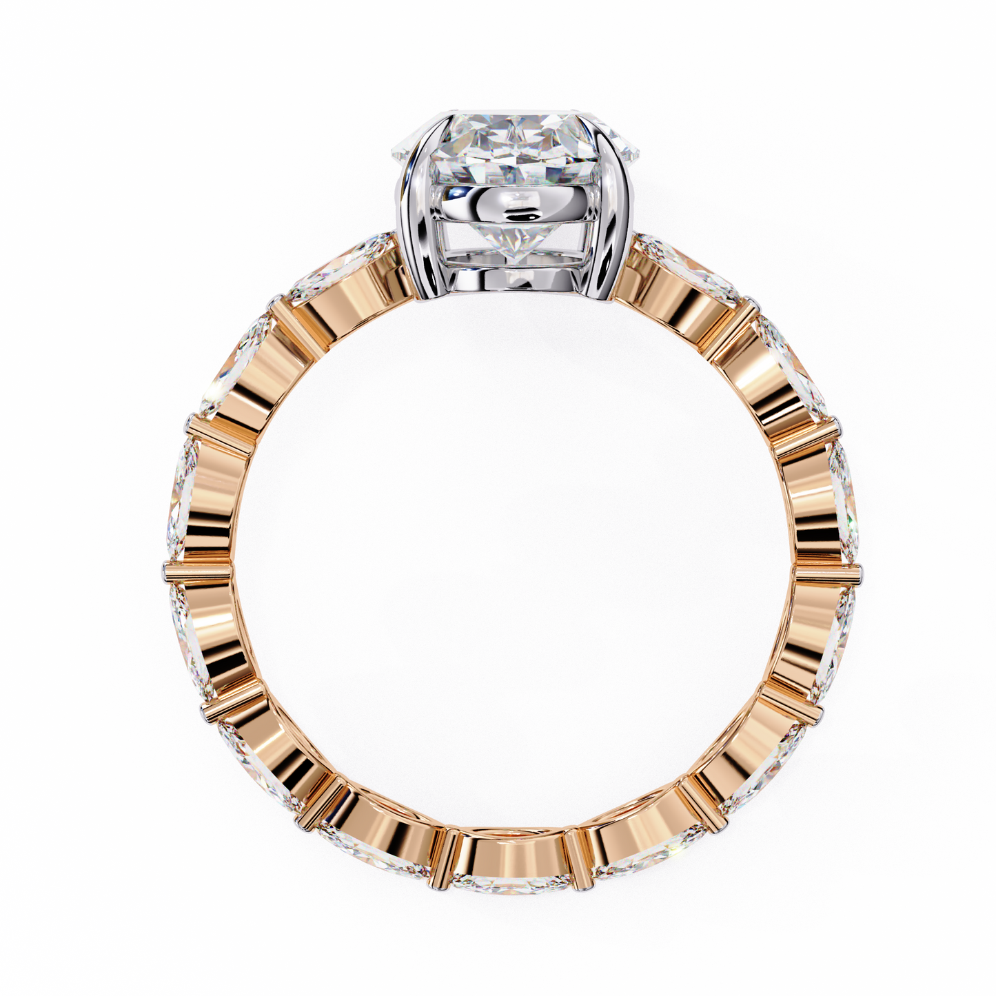 elysian marquise oval lab grown diamond ring