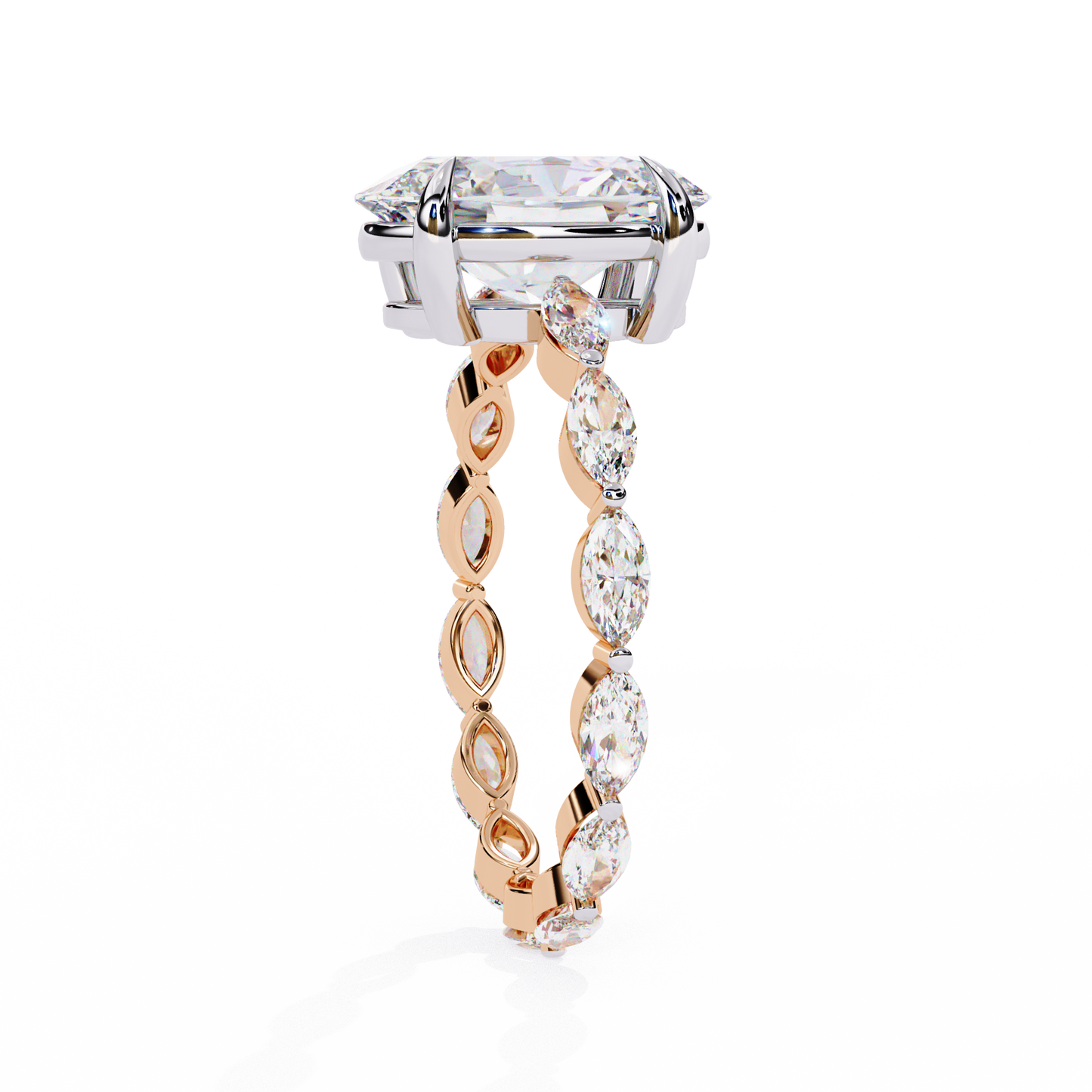 elysian marquise oval lab grown diamond ring