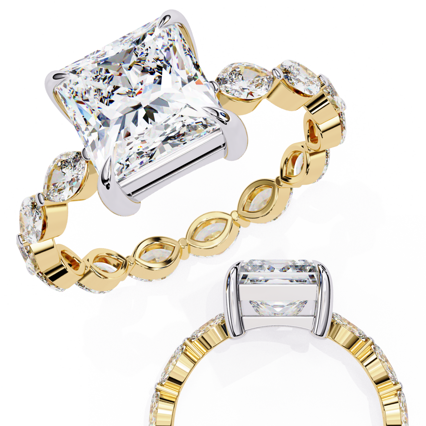 regal marquise princess lab grown diamond ring