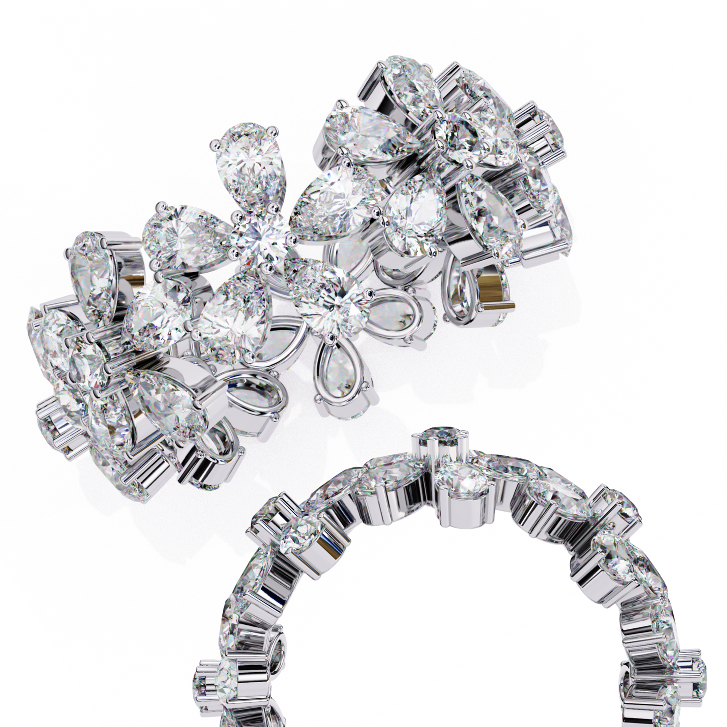 fleur royale lab grown diamond cocktail ring