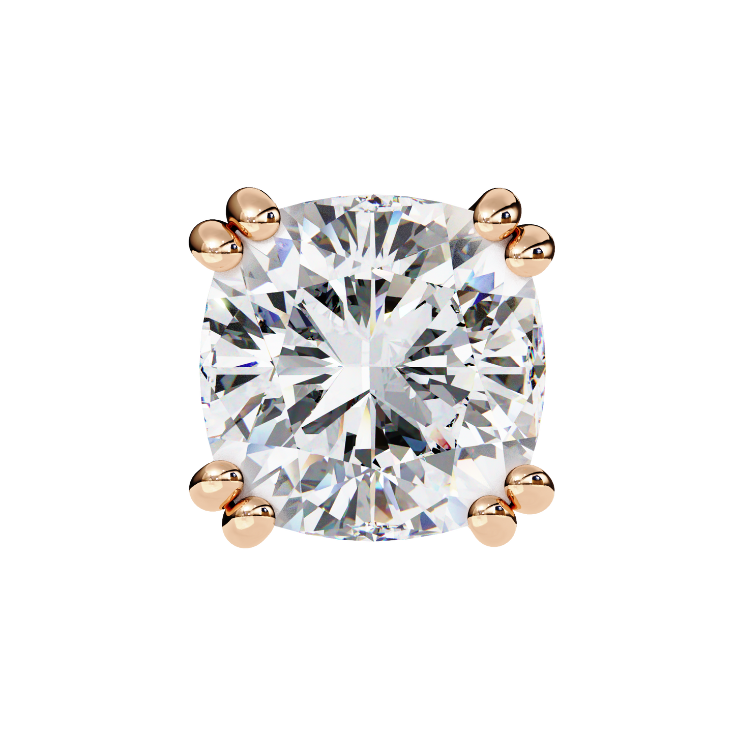 blush trillion lab grown diamond studs