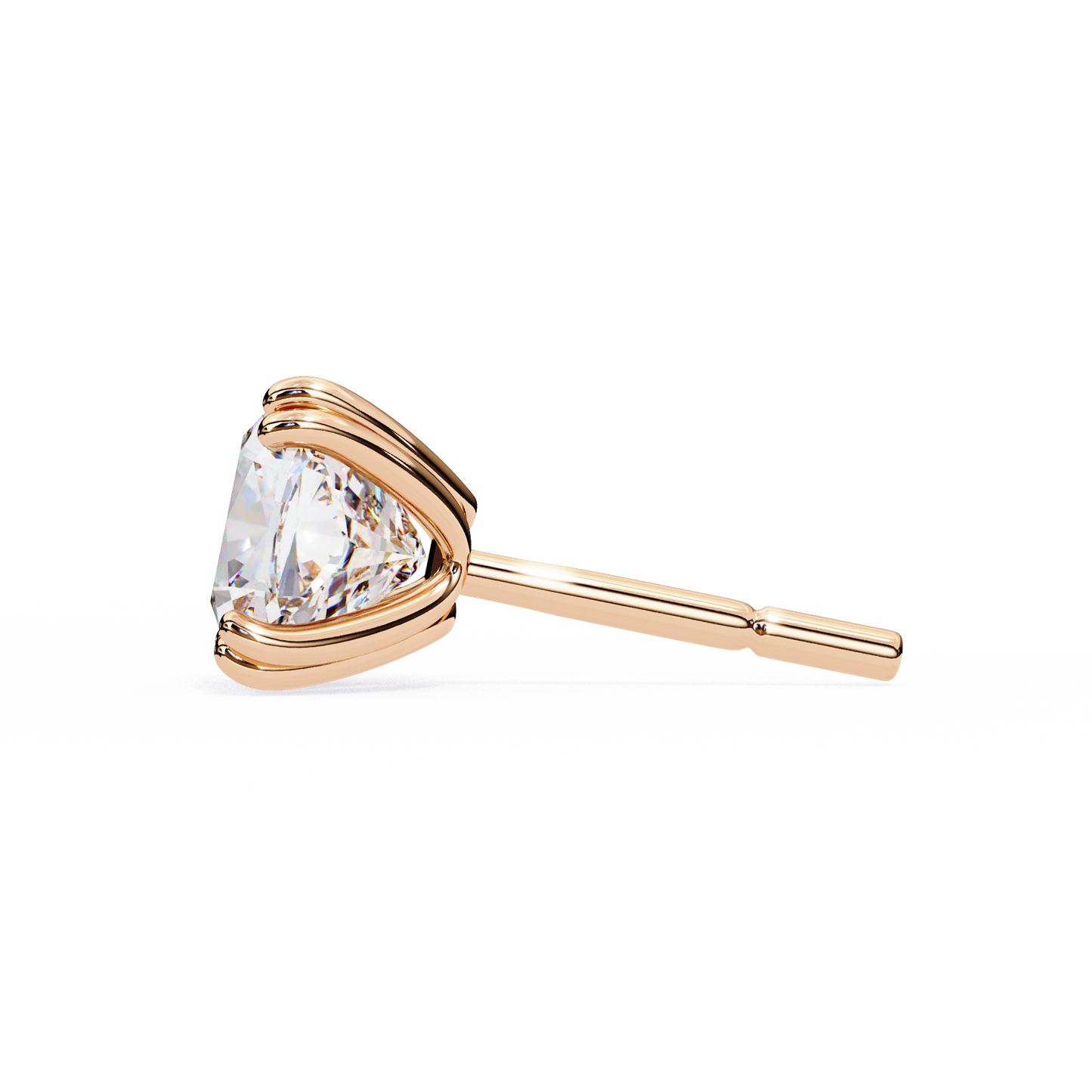 blush trillion lab grown diamond studs