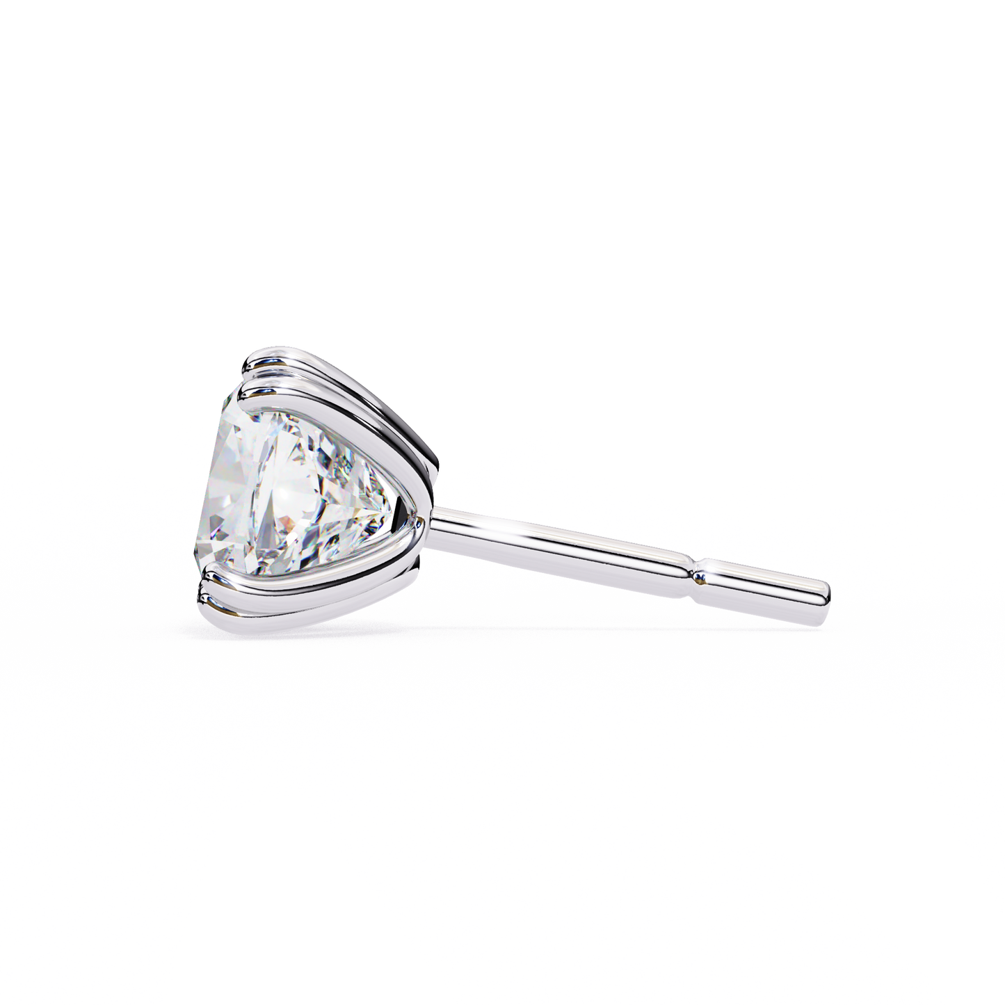 blush trillion lab grown diamond studs