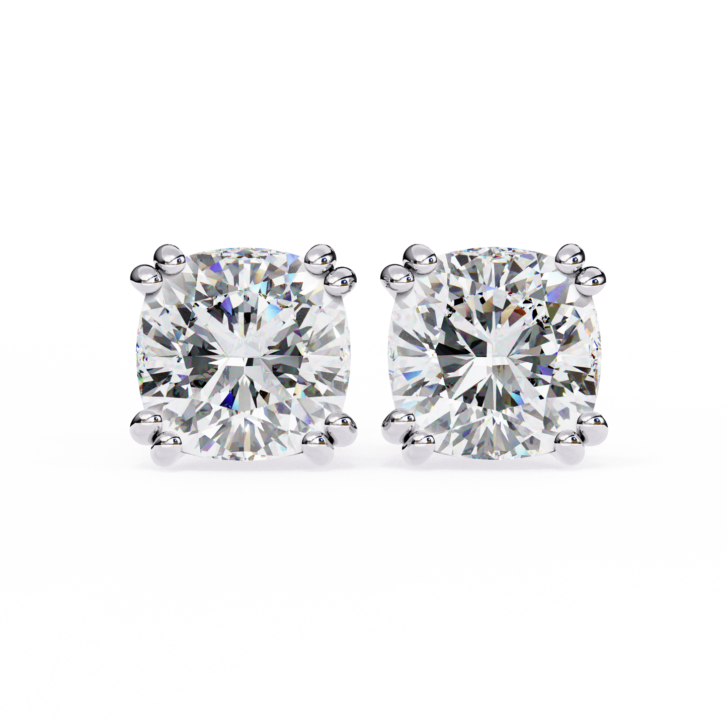 blush trillion lab grown diamond studs