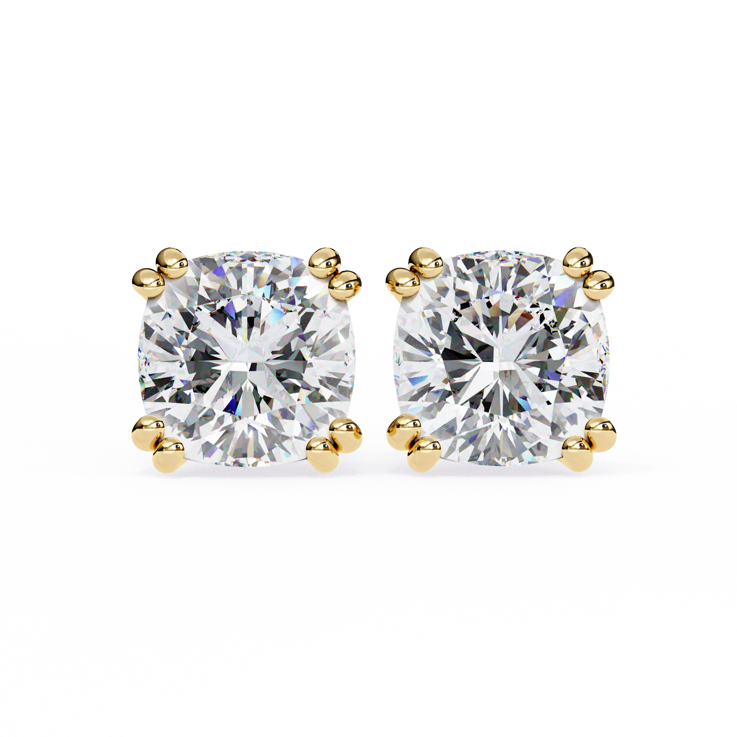 blush trillion lab grown diamond studs