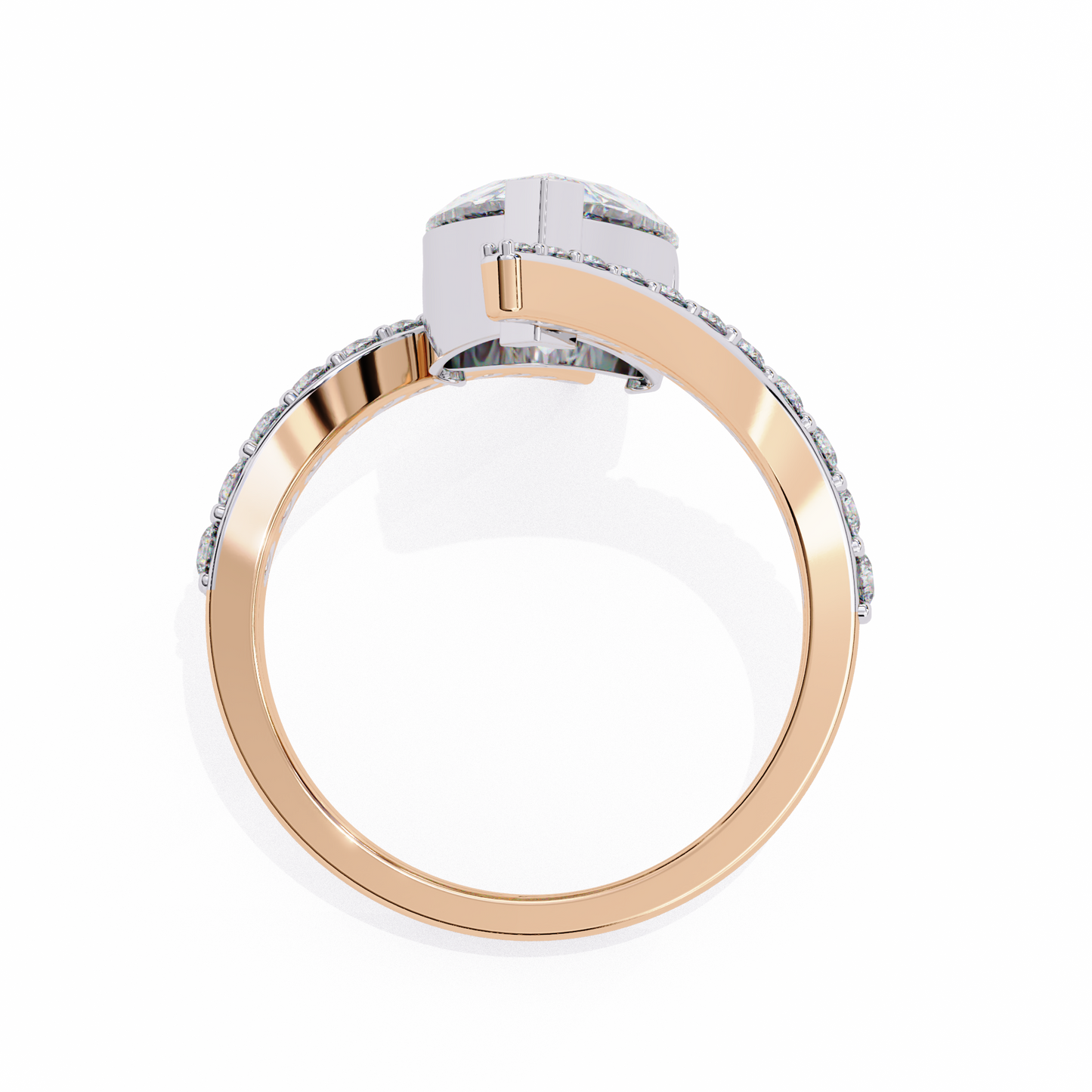 aurora muse pear lab grown diamond ring