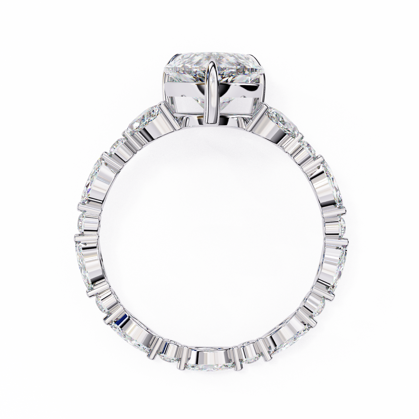 marquise muse pear lab grown diamond ring