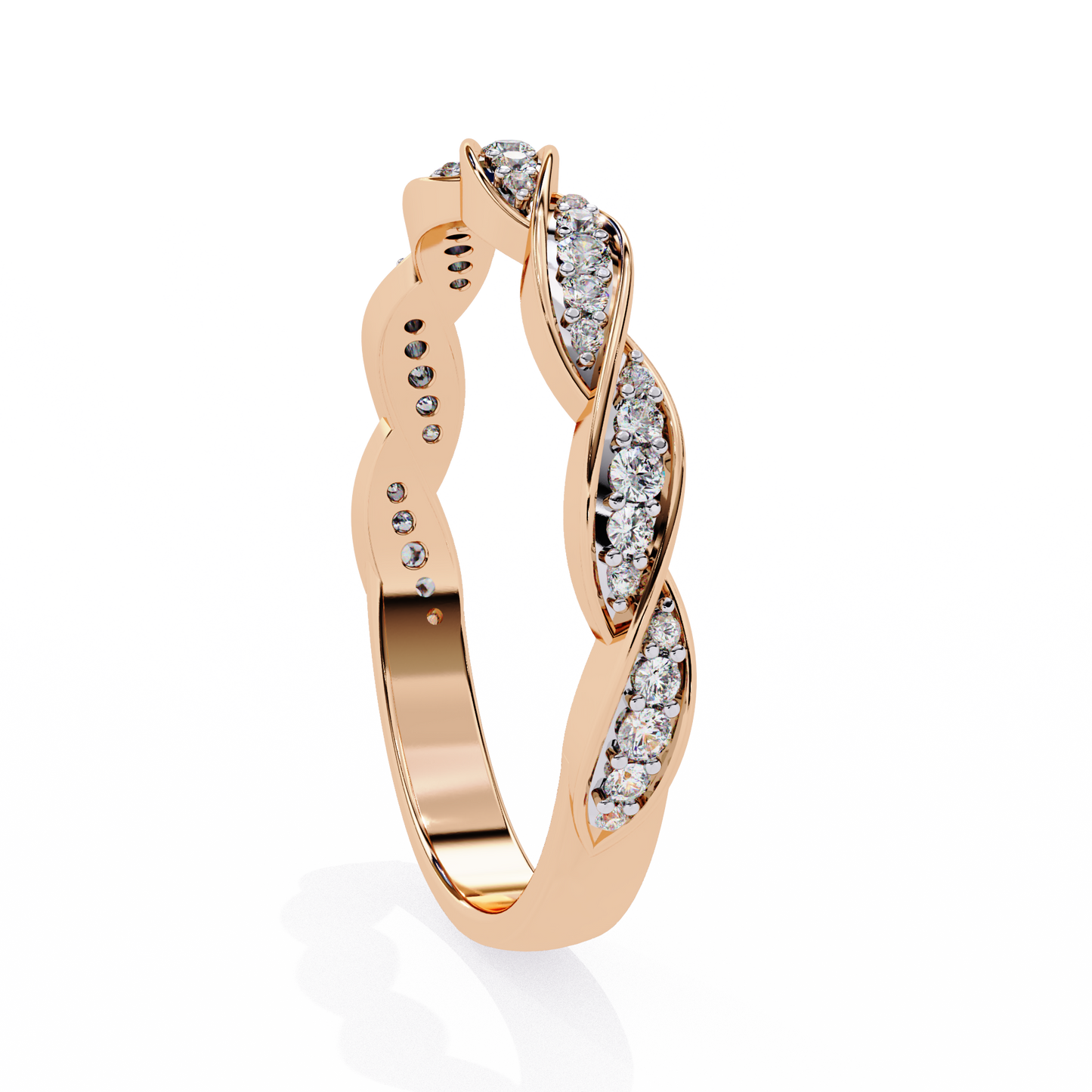 eternal twist lab grown diamond ring
