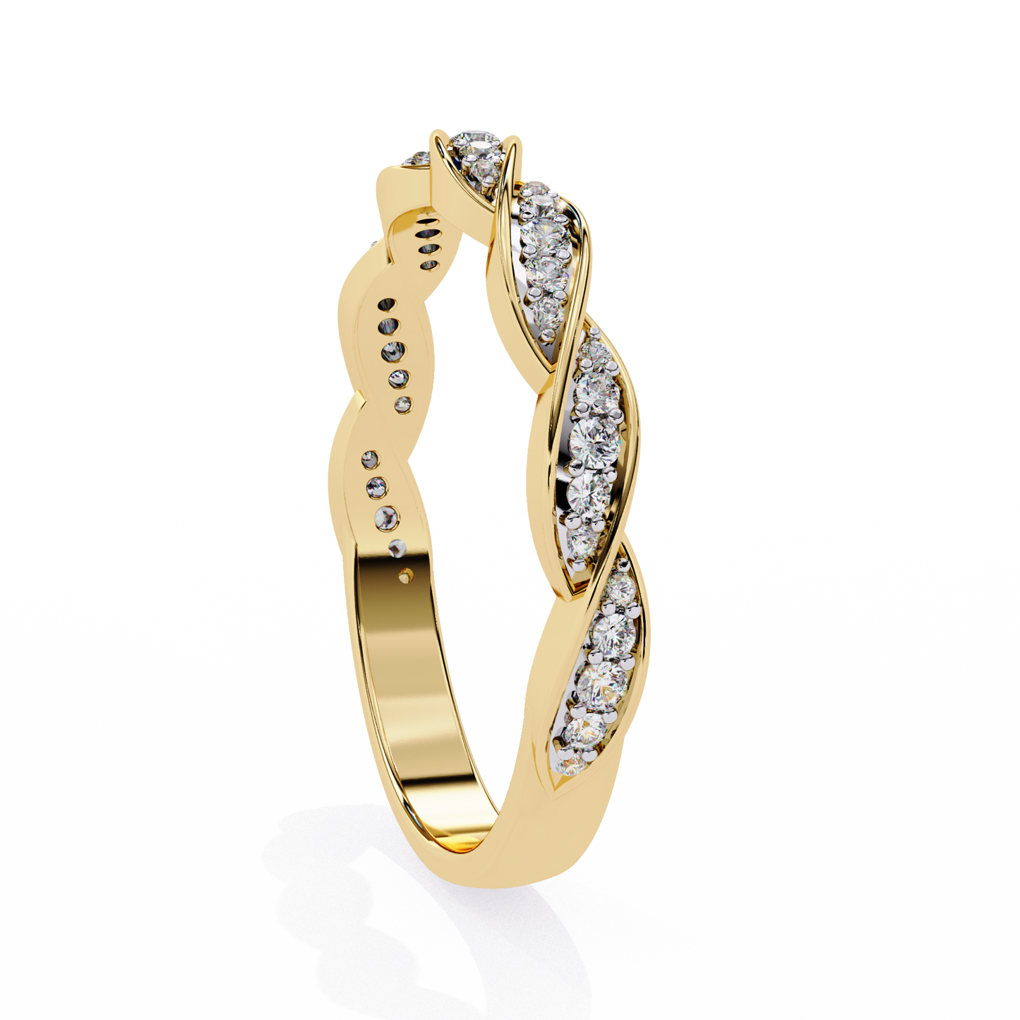 eternal twist lab grown diamond ring
