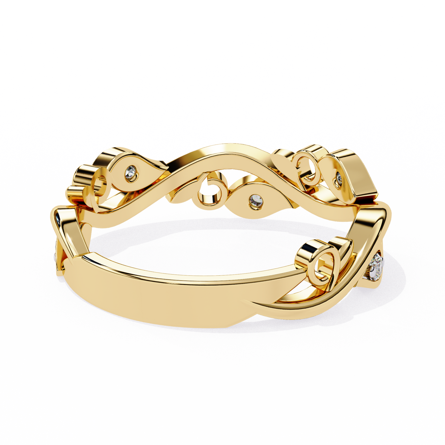 enchanted vine lab grown diamond ring