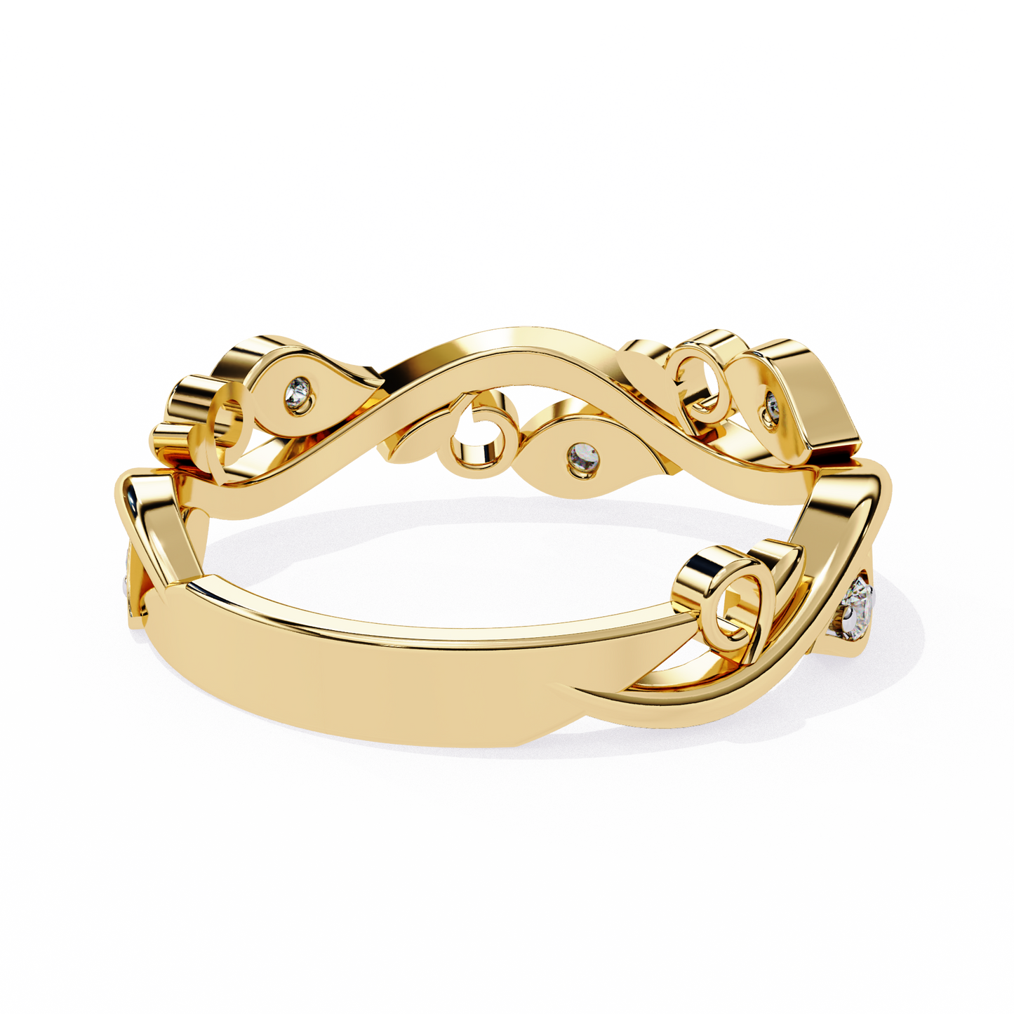 enchanted vine lab grown diamond ring