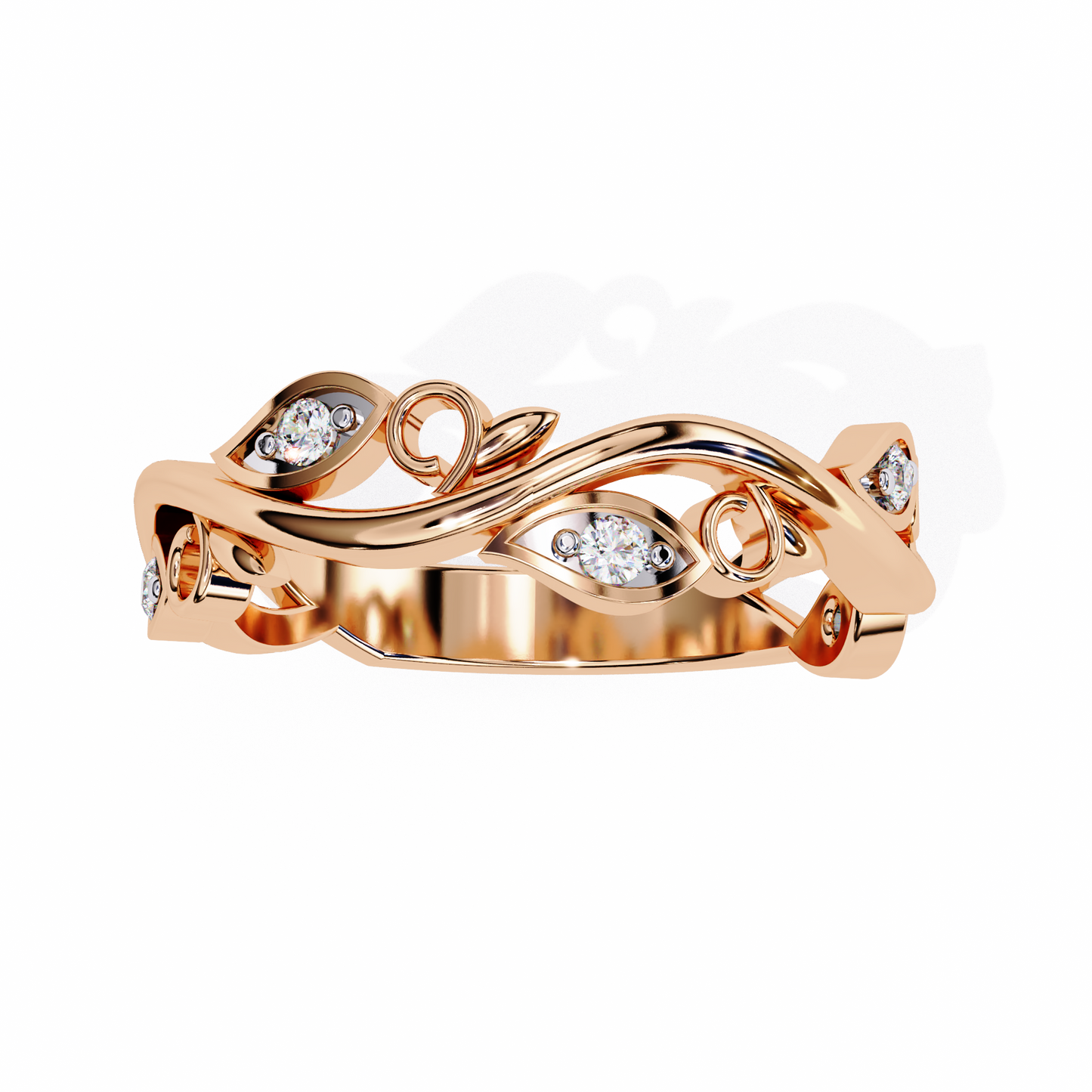 enchanted vine lab grown diamond ring