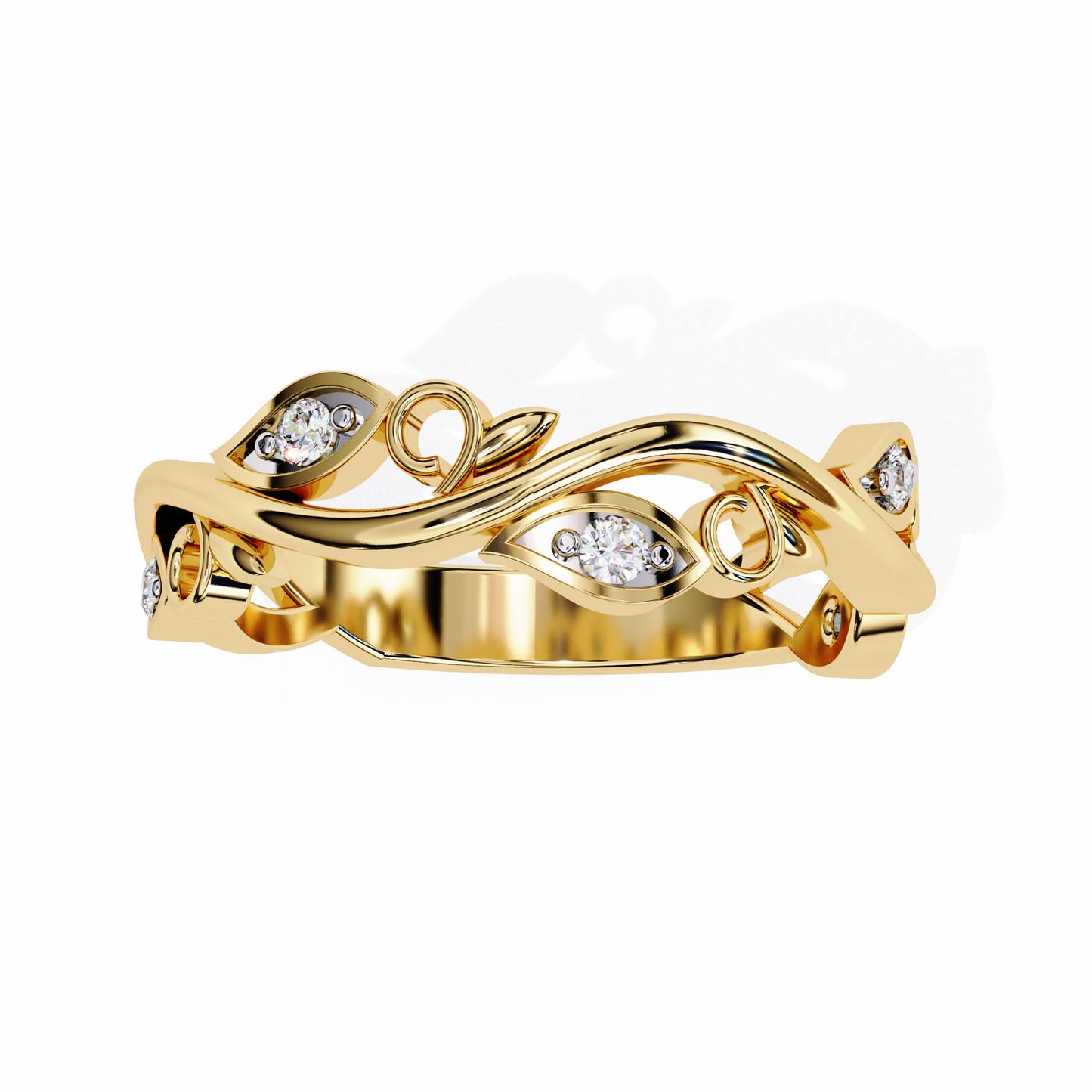 enchanted vine lab grown diamond ring
