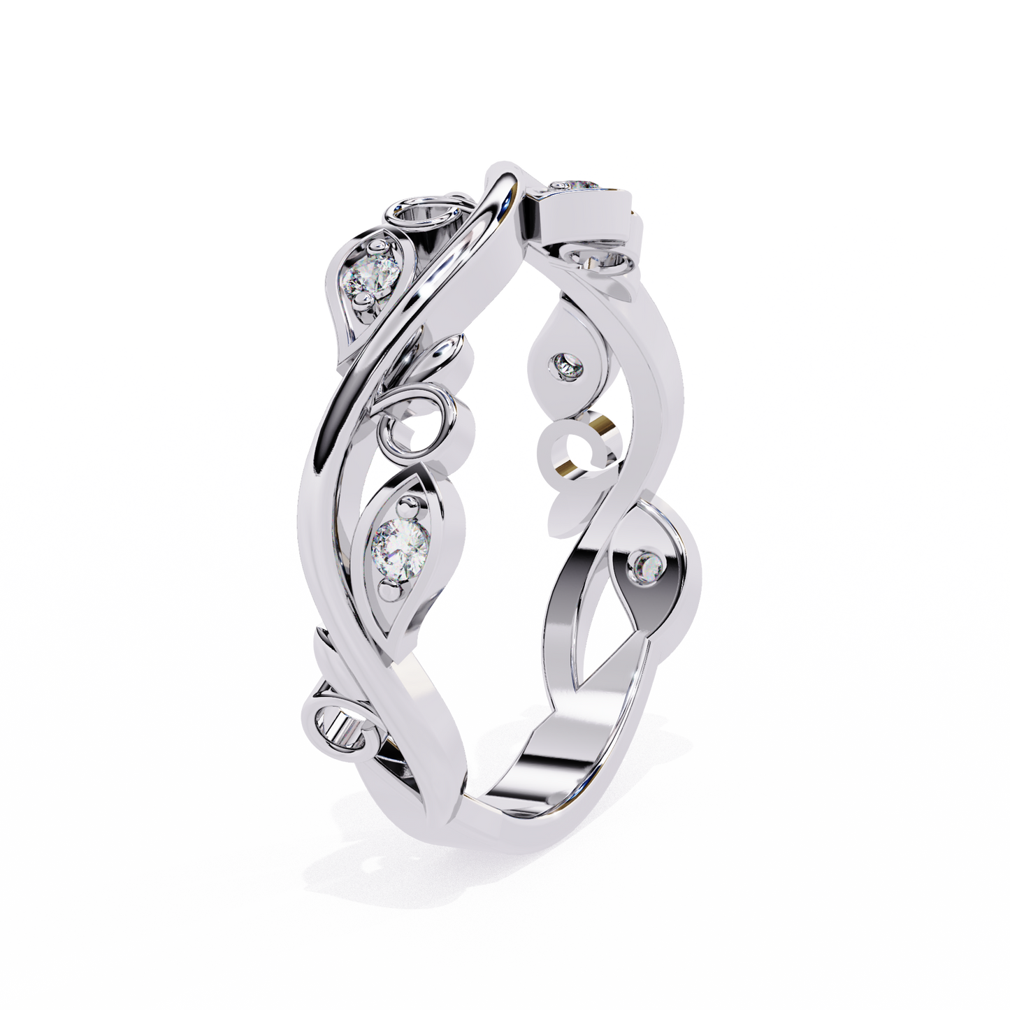 enchanted vine lab grown diamond ring