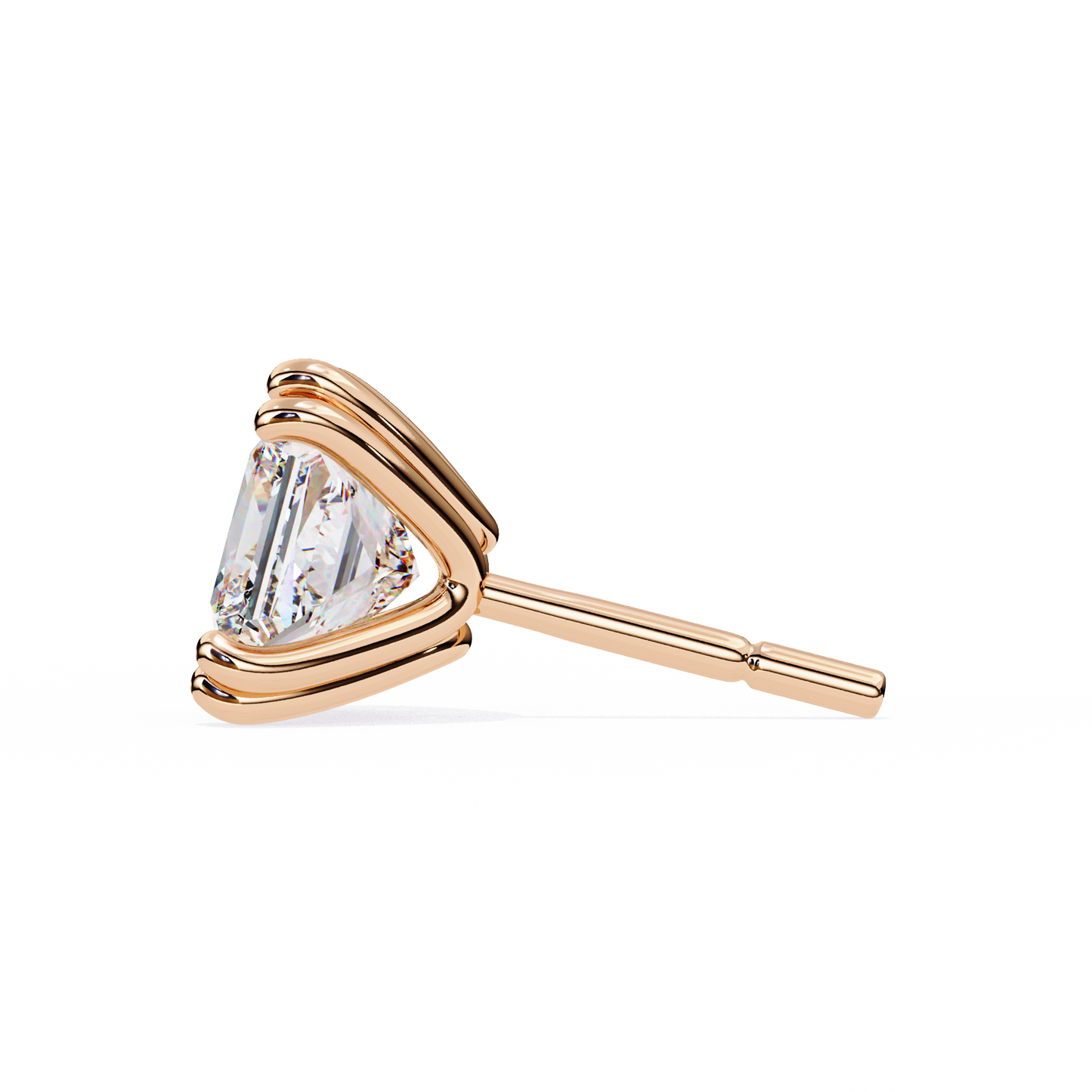 blush round lab grown diamond studs