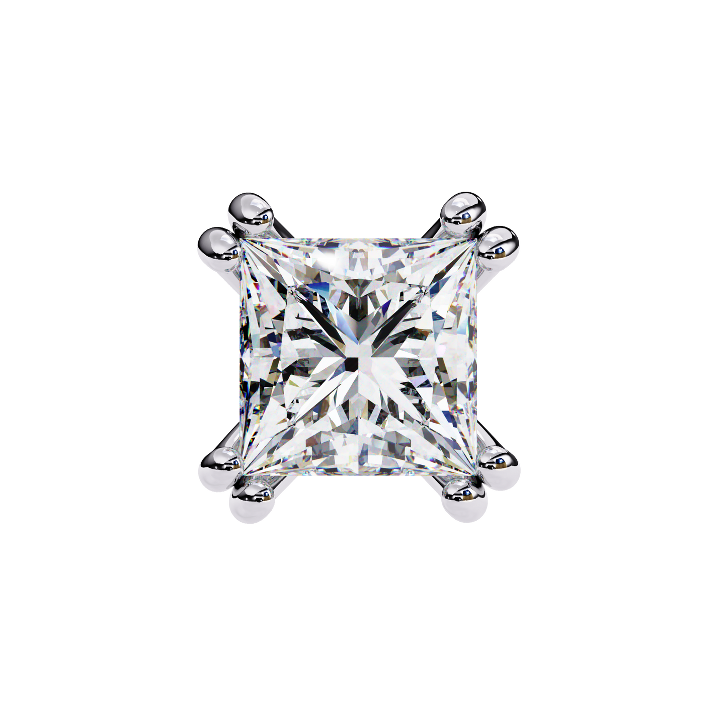 blush round lab grown diamond studs