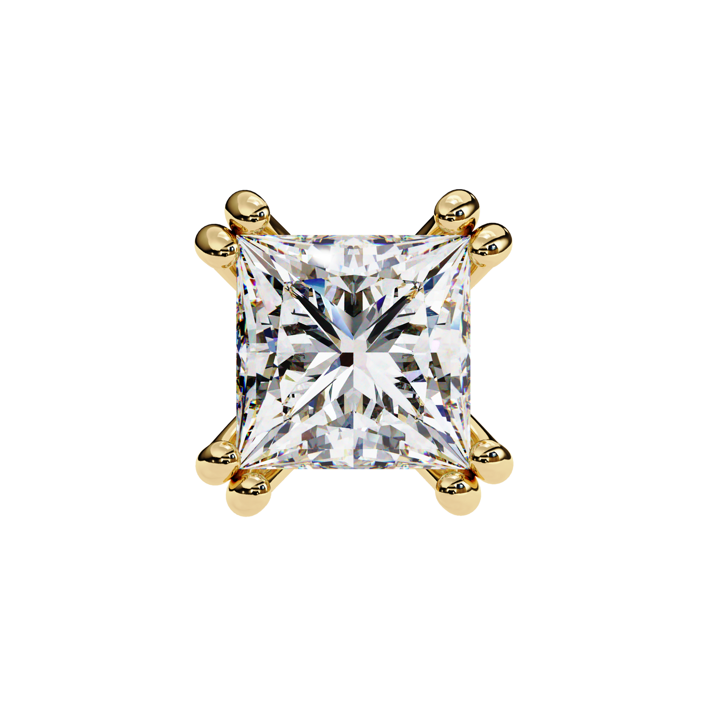 blush round lab grown diamond studs