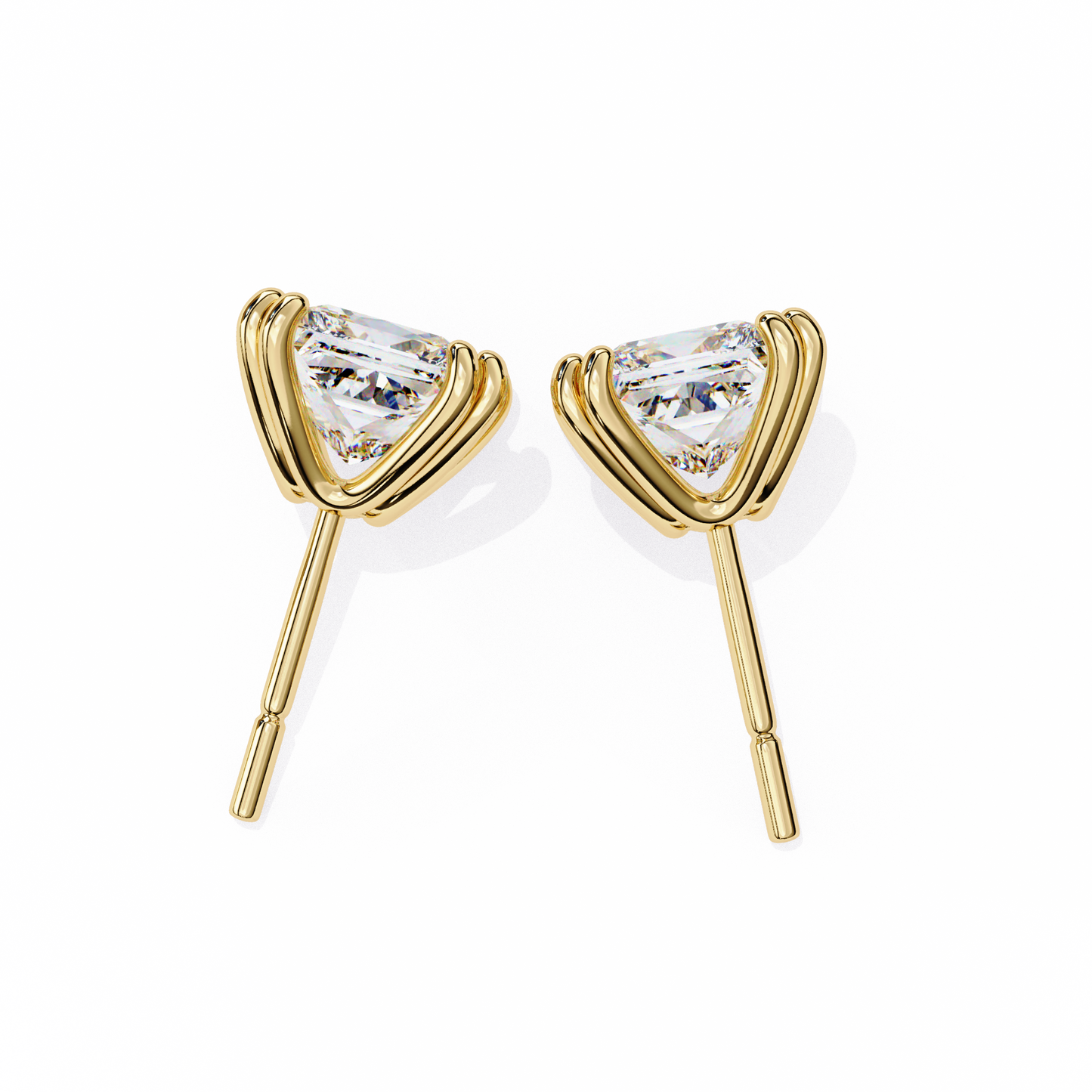 blush round lab grown diamond studs