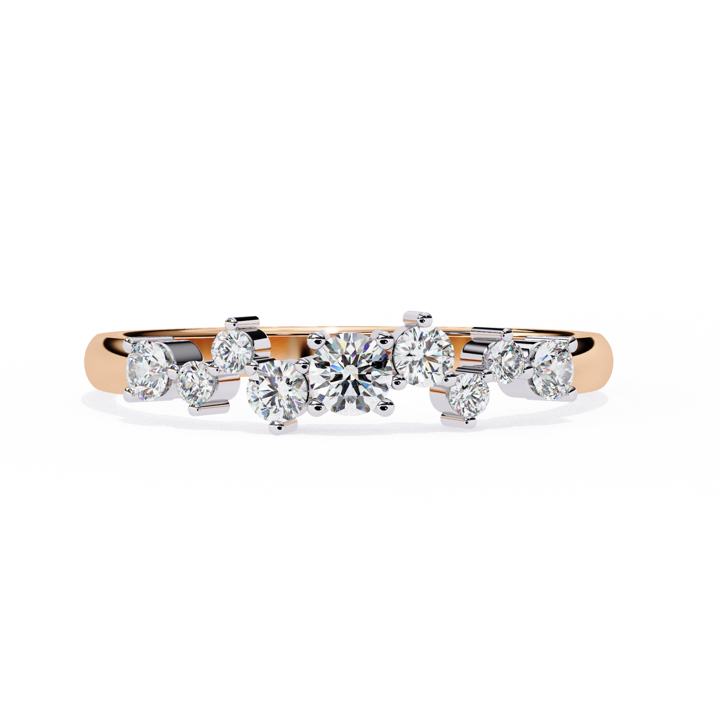 starlit cluster lab grown diamond ring