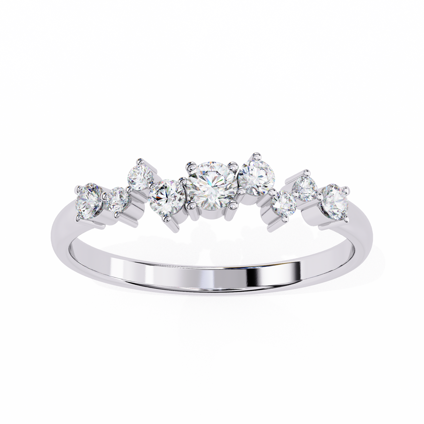 starlit cluster lab grown diamond ring