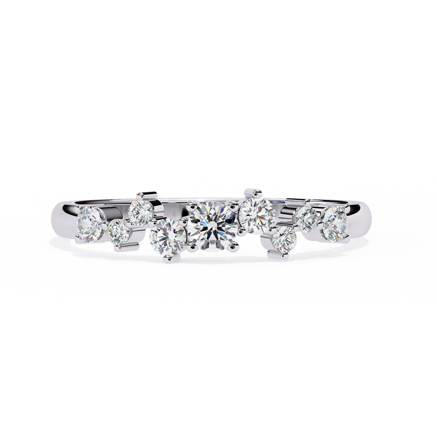 starlit cluster lab grown diamond ring