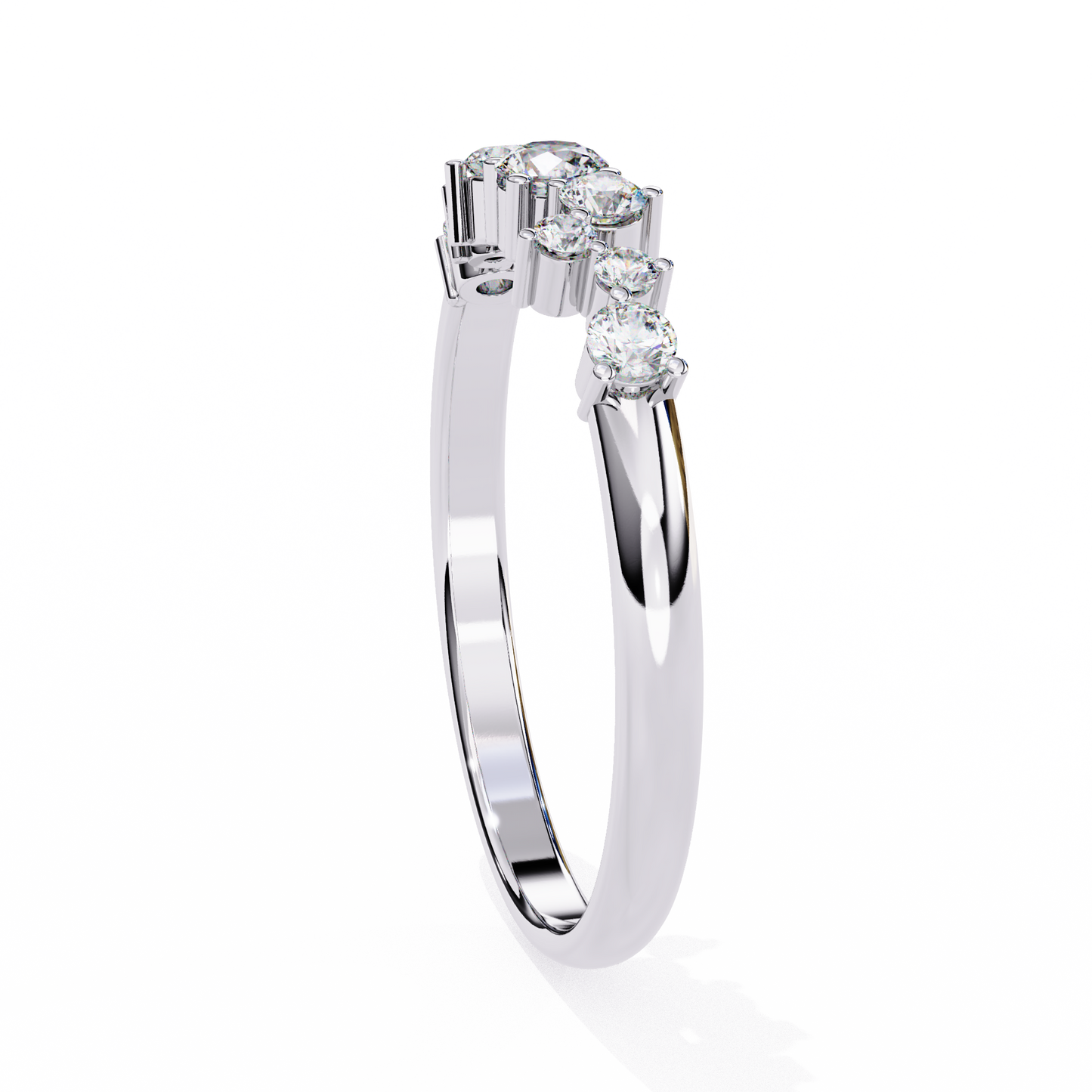 starlit cluster lab grown diamond ring