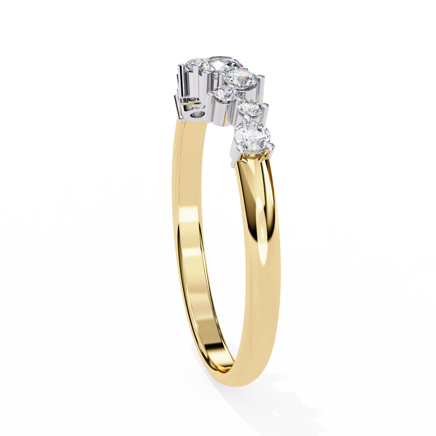 starlit cluster lab grown diamond ring