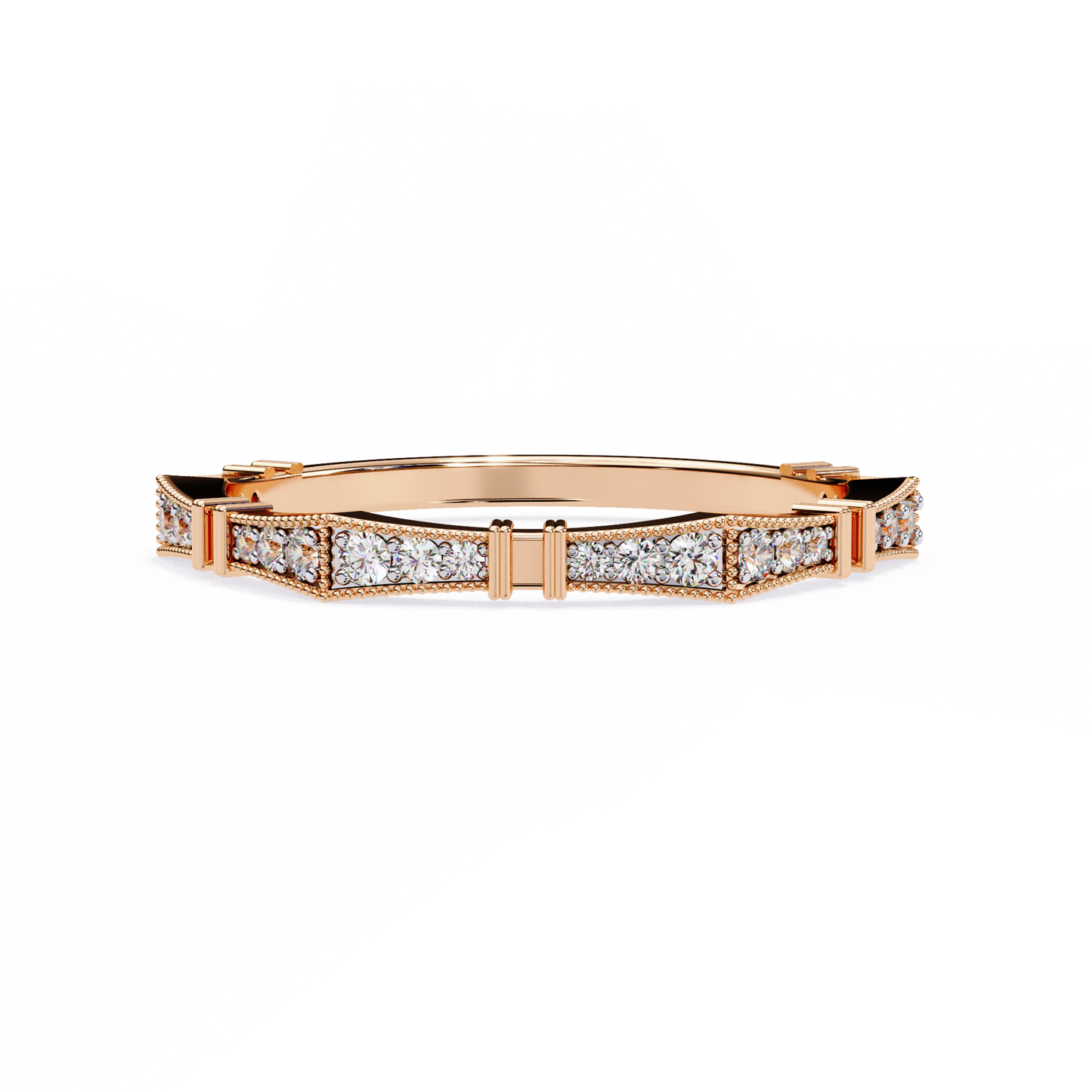 sculpted gleam lab grown diamond ring