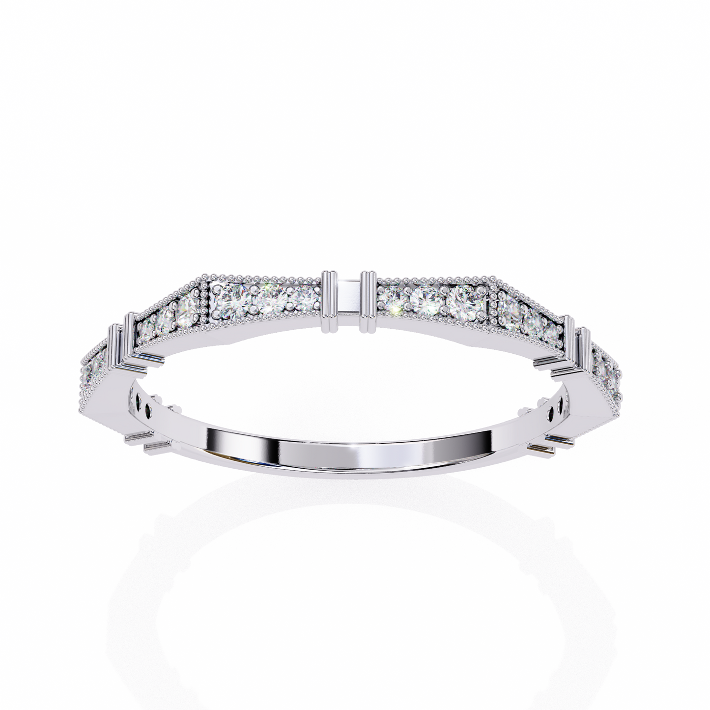 sculpted gleam lab grown diamond ring