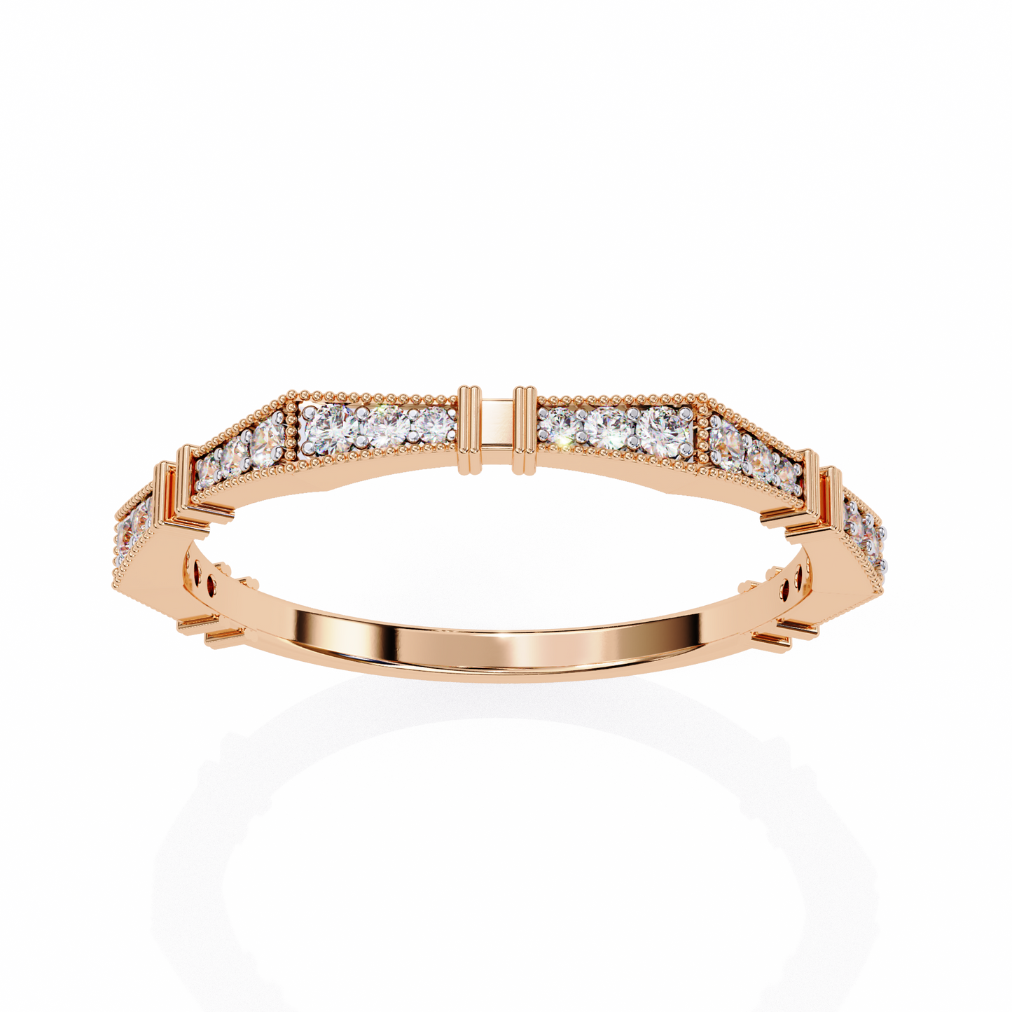 sculpted gleam lab grown diamond ring