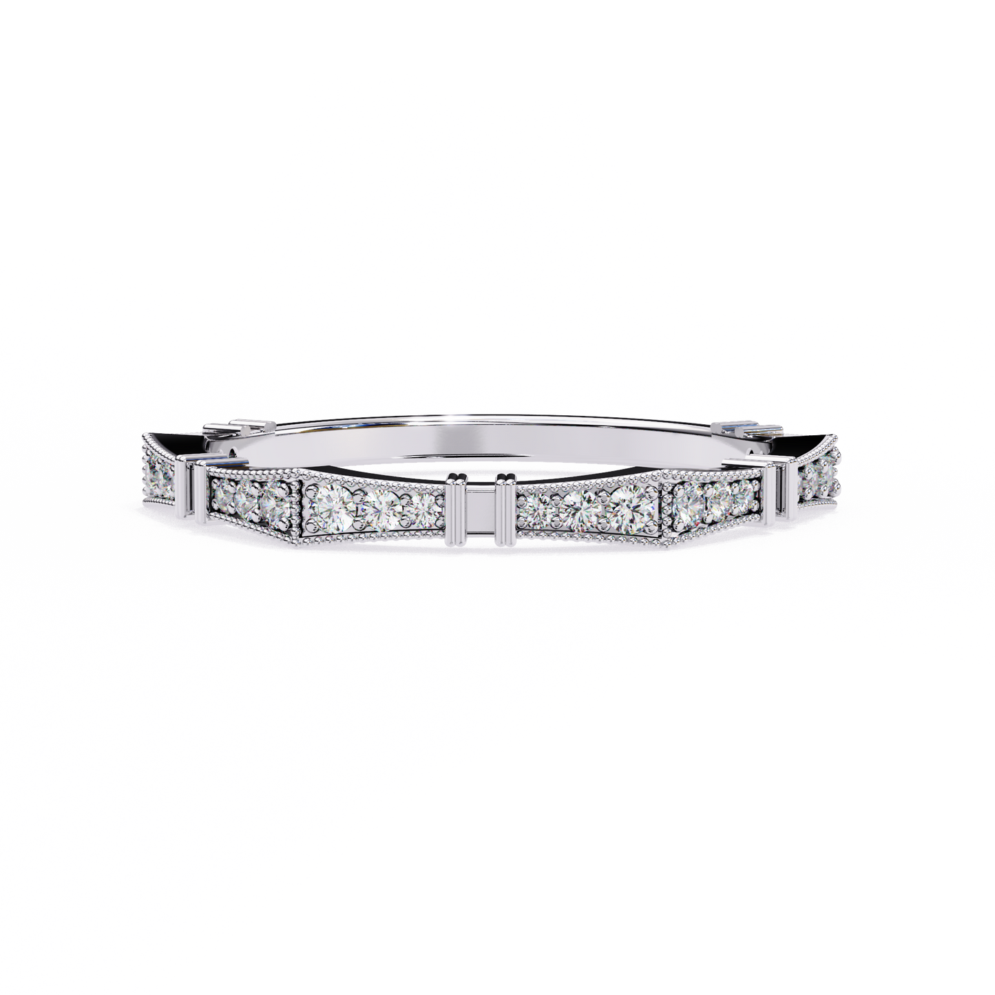 sculpted gleam lab grown diamond ring