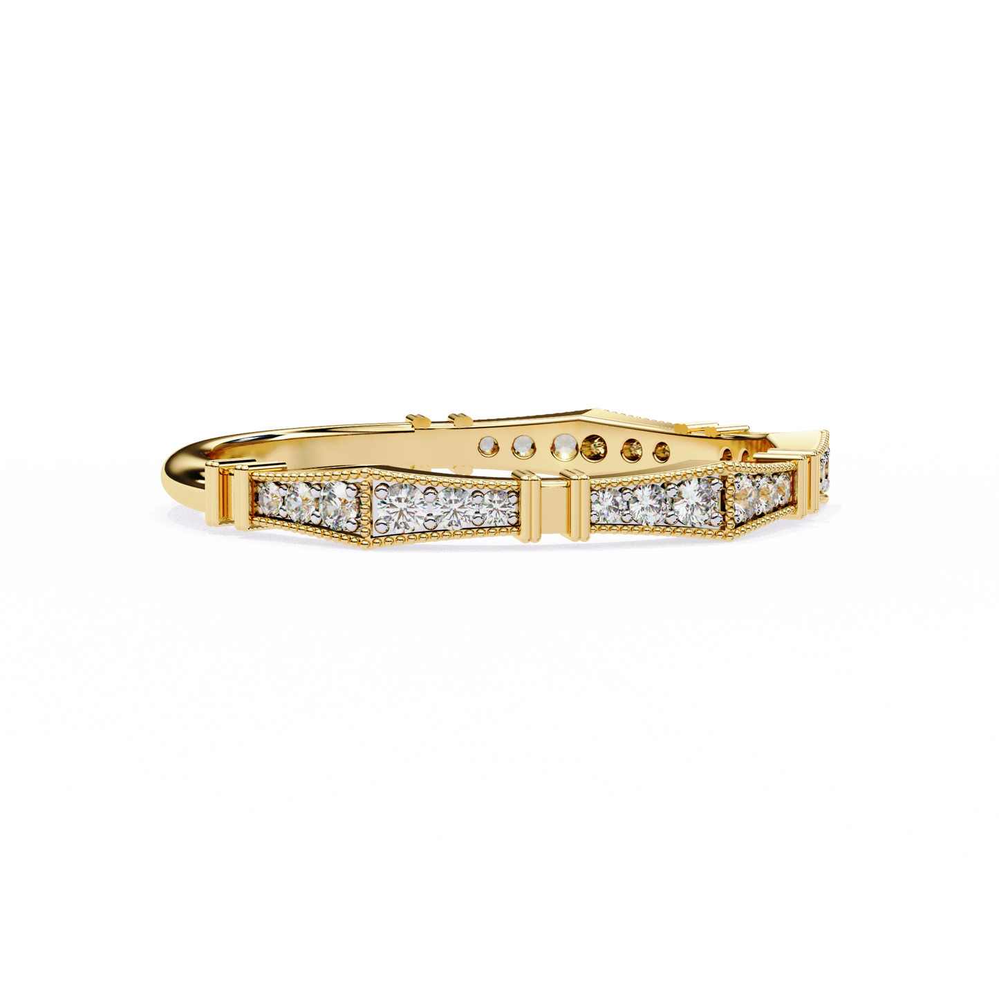sculpted gleam lab grown diamond ring