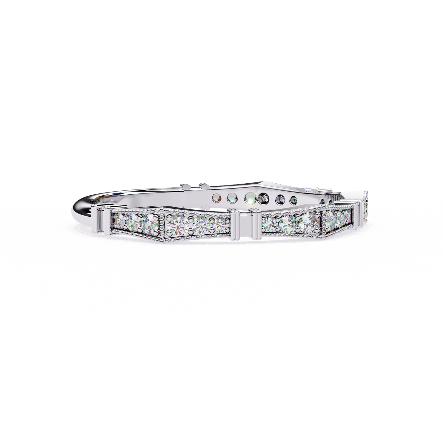 sculpted gleam lab grown diamond ring