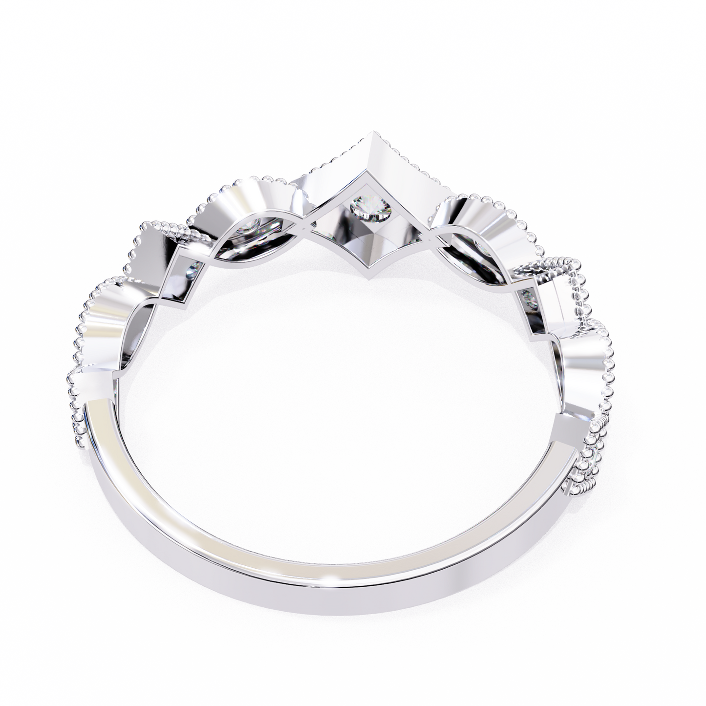 starlit cluster lab grown diamond ring