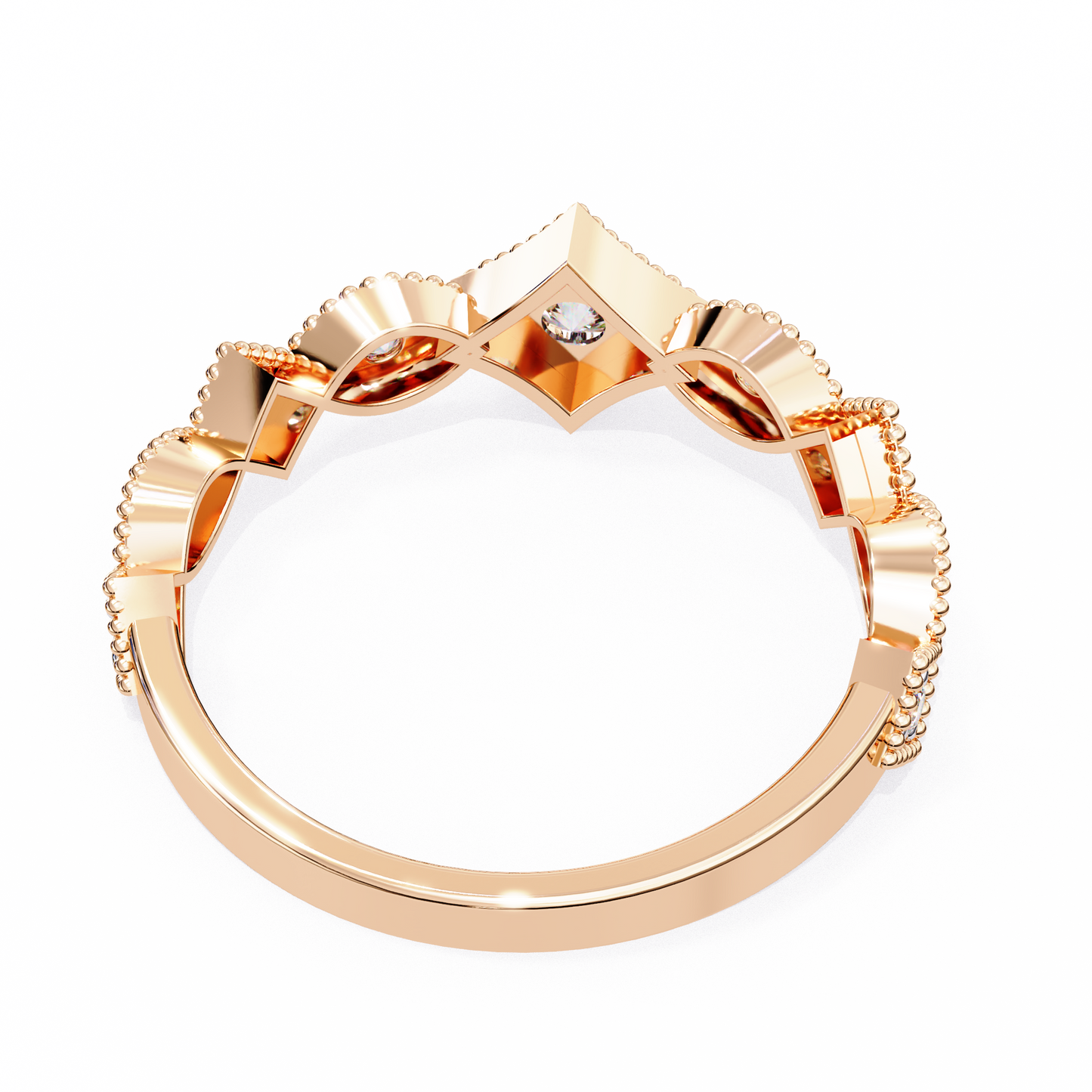 starlit cluster lab grown diamond ring