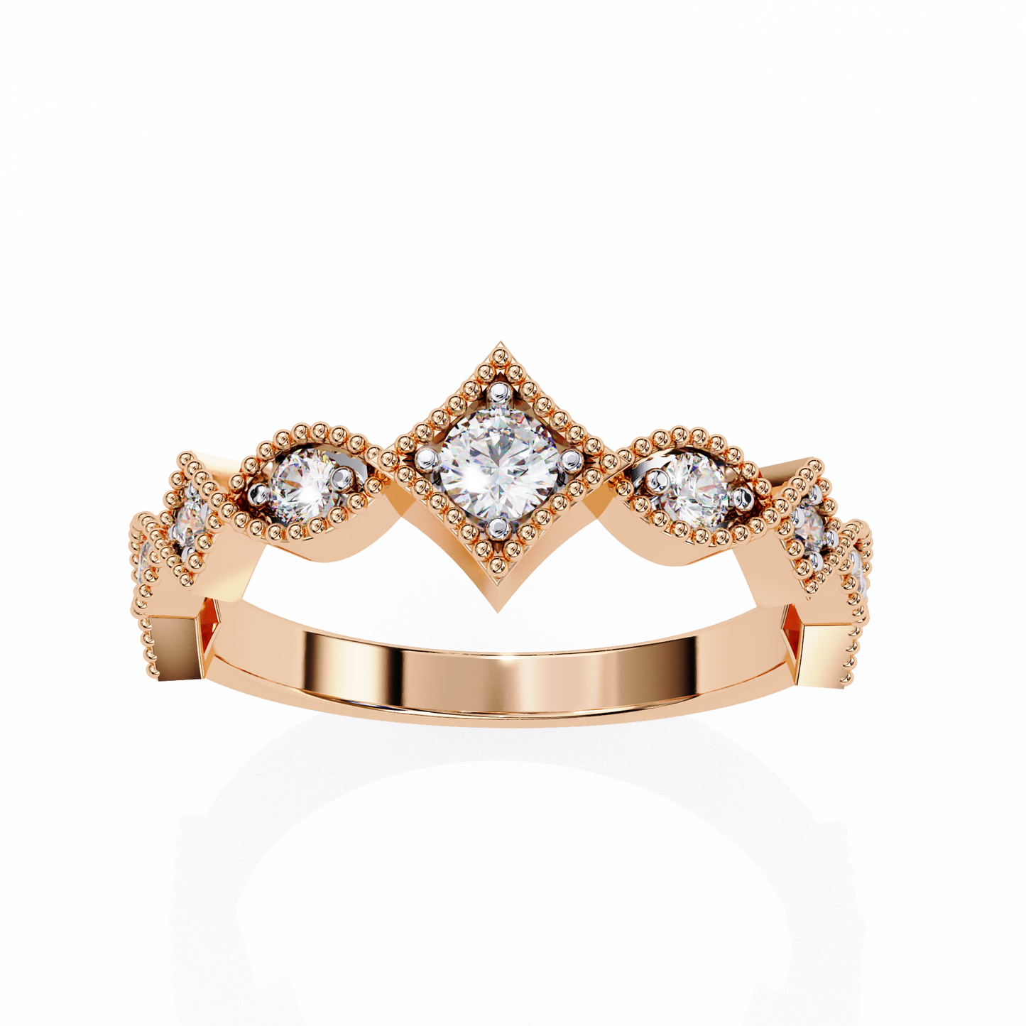 starlit cluster lab grown diamond ring