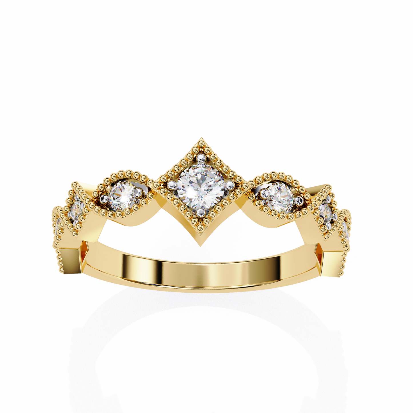 starlit cluster lab grown diamond ring