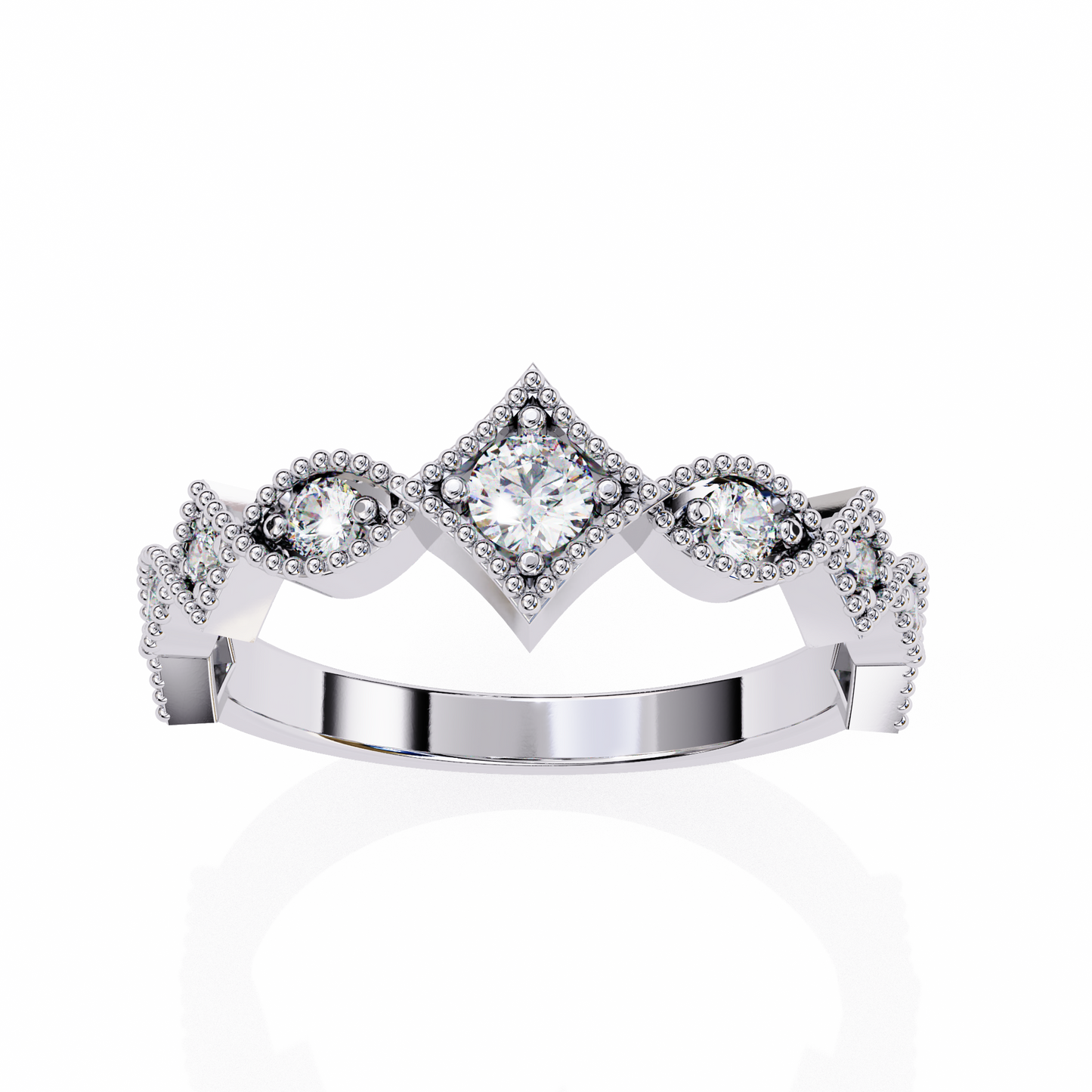 starlit cluster lab grown diamond ring