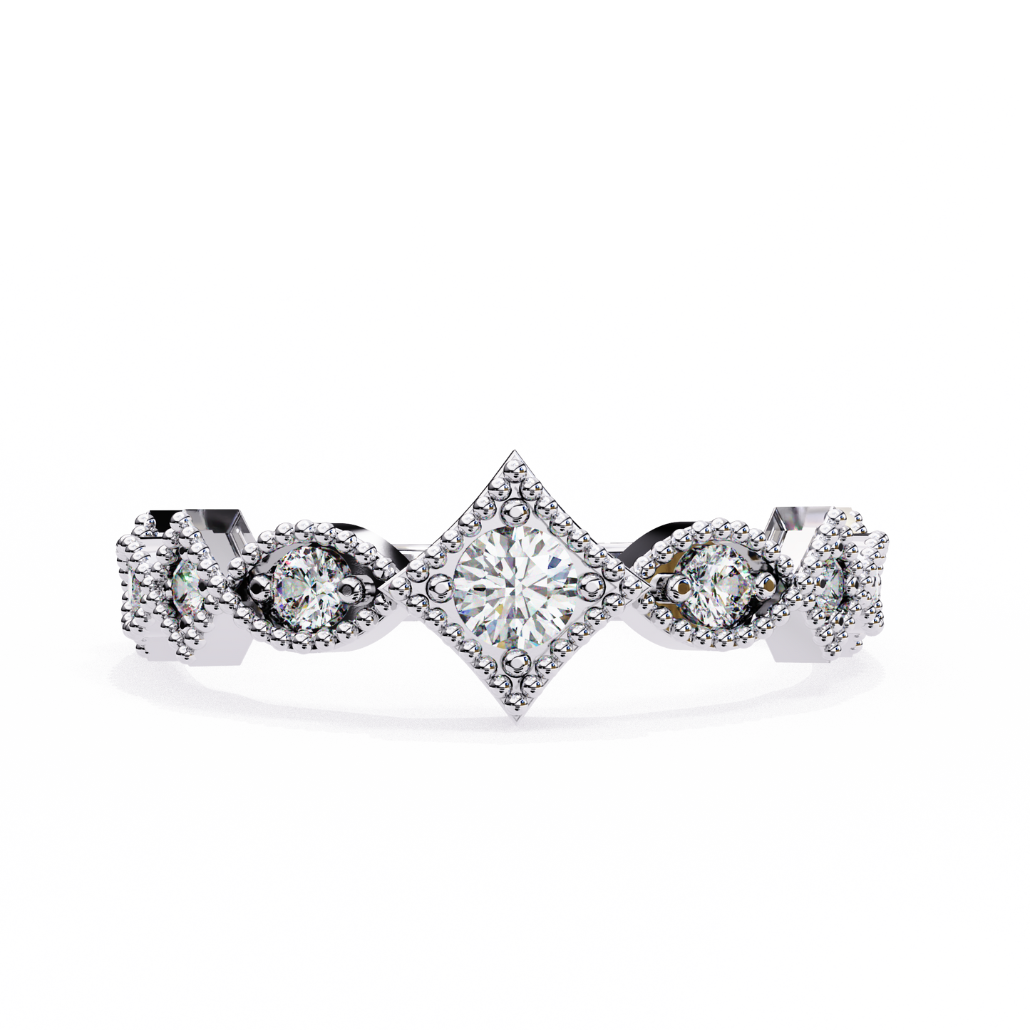 starlit cluster lab grown diamond ring